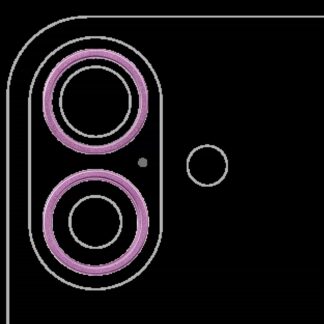 Rückkamera-Blendenring einzeln für iPhone 16 / 16 Plus (Pink (Rosa)) (2-teiliges Set)