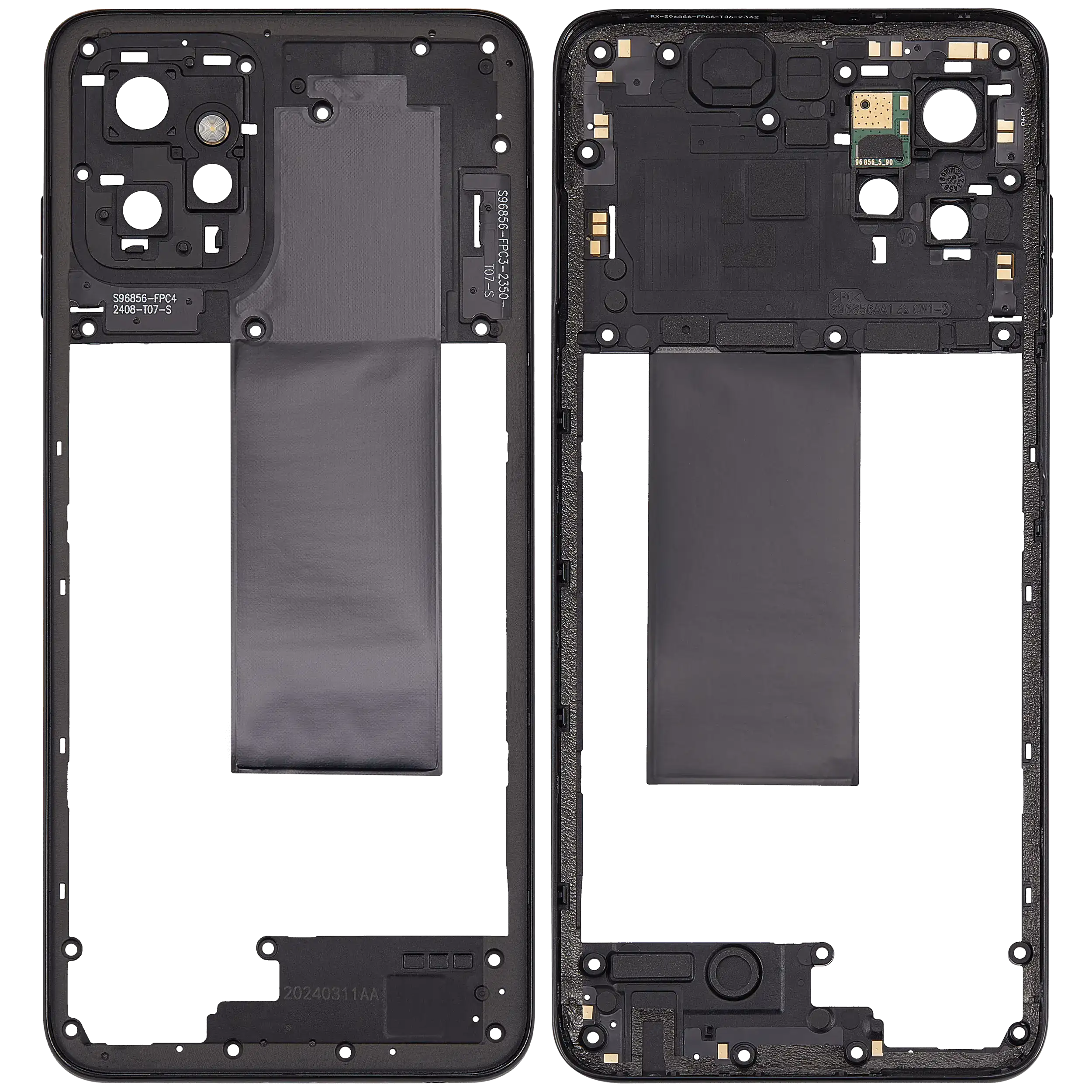 Mid Gehäuse für Motorola Moto G Power 5G (XT2311 / 2023) (Premium) (Concrete Grey) – Bild 2