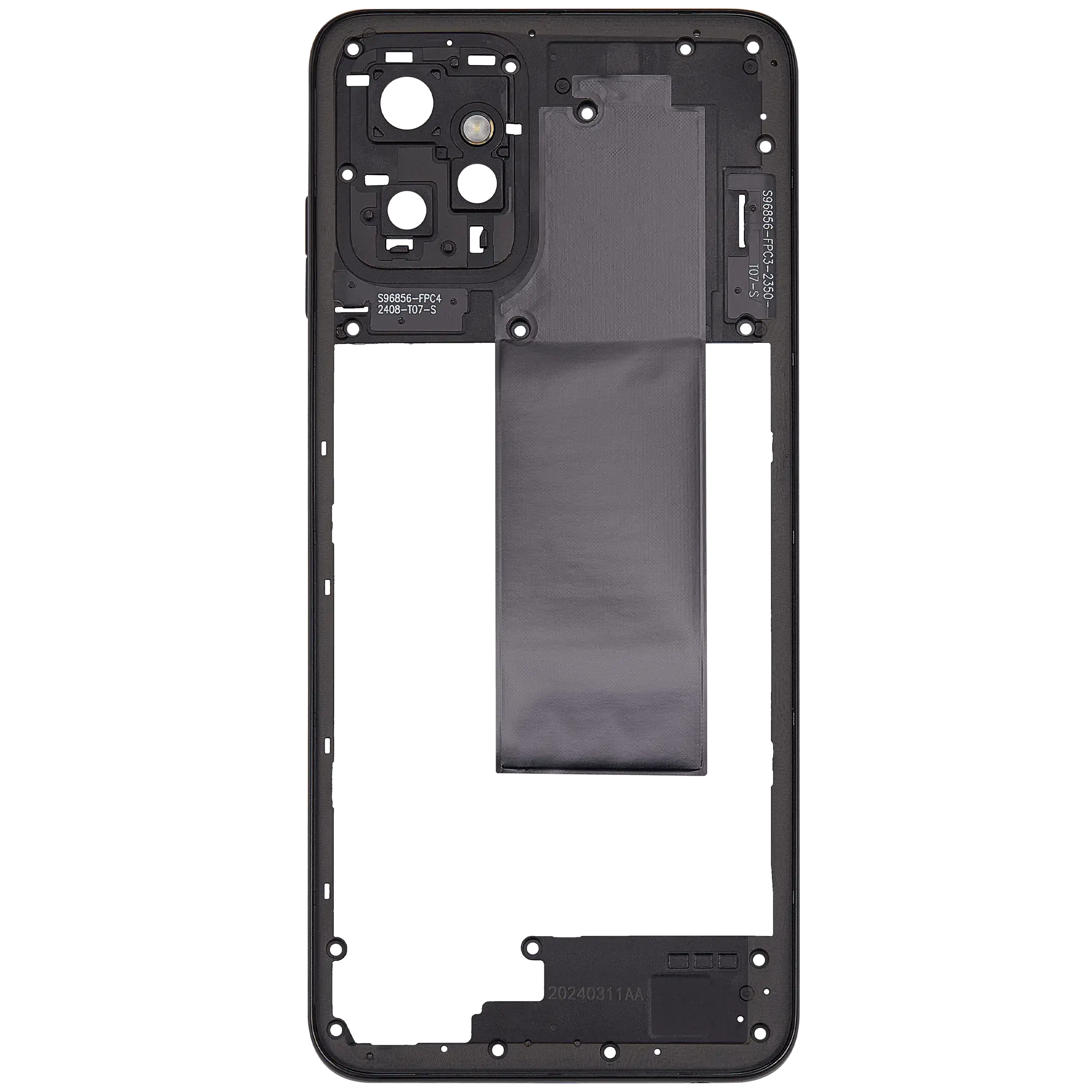 Mid Gehäuse für Motorola Moto G Power 5G (XT2311 / 2023) (Premium) (Concrete Grey) – Bild 3