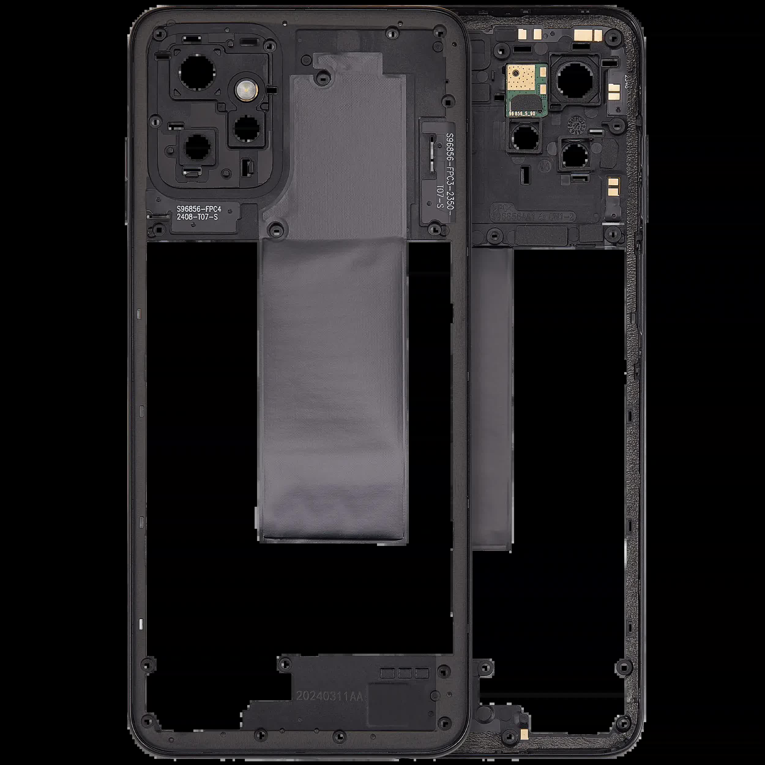 Mid Gehäuse für Motorola Moto G Power 5G (XT2311 / 2023) (Premium) (Concrete Grey)