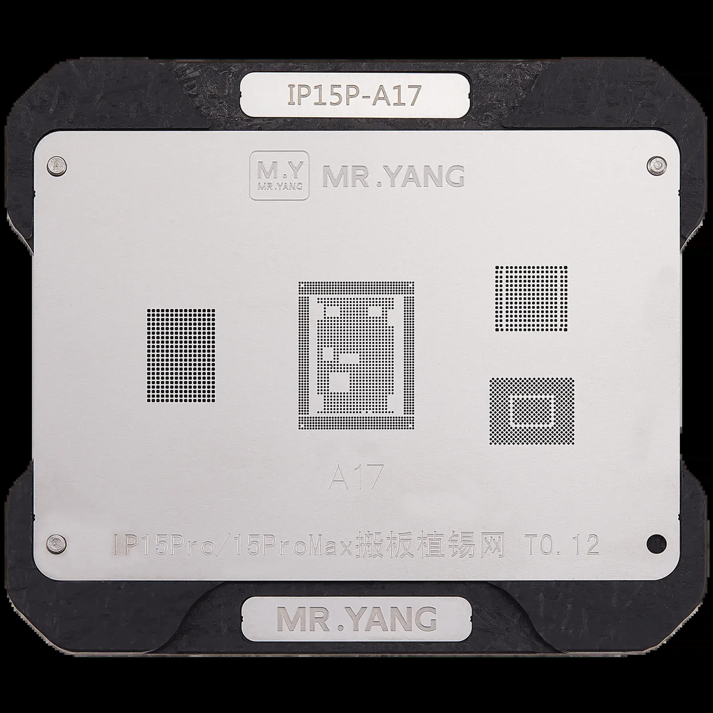 M.Y Platine Transfer Reballing Stencil (A17) & Middle Layer Rahmen Reballing Plattform für iPhone 15 Pro / 15 Pro Max (M.Y)