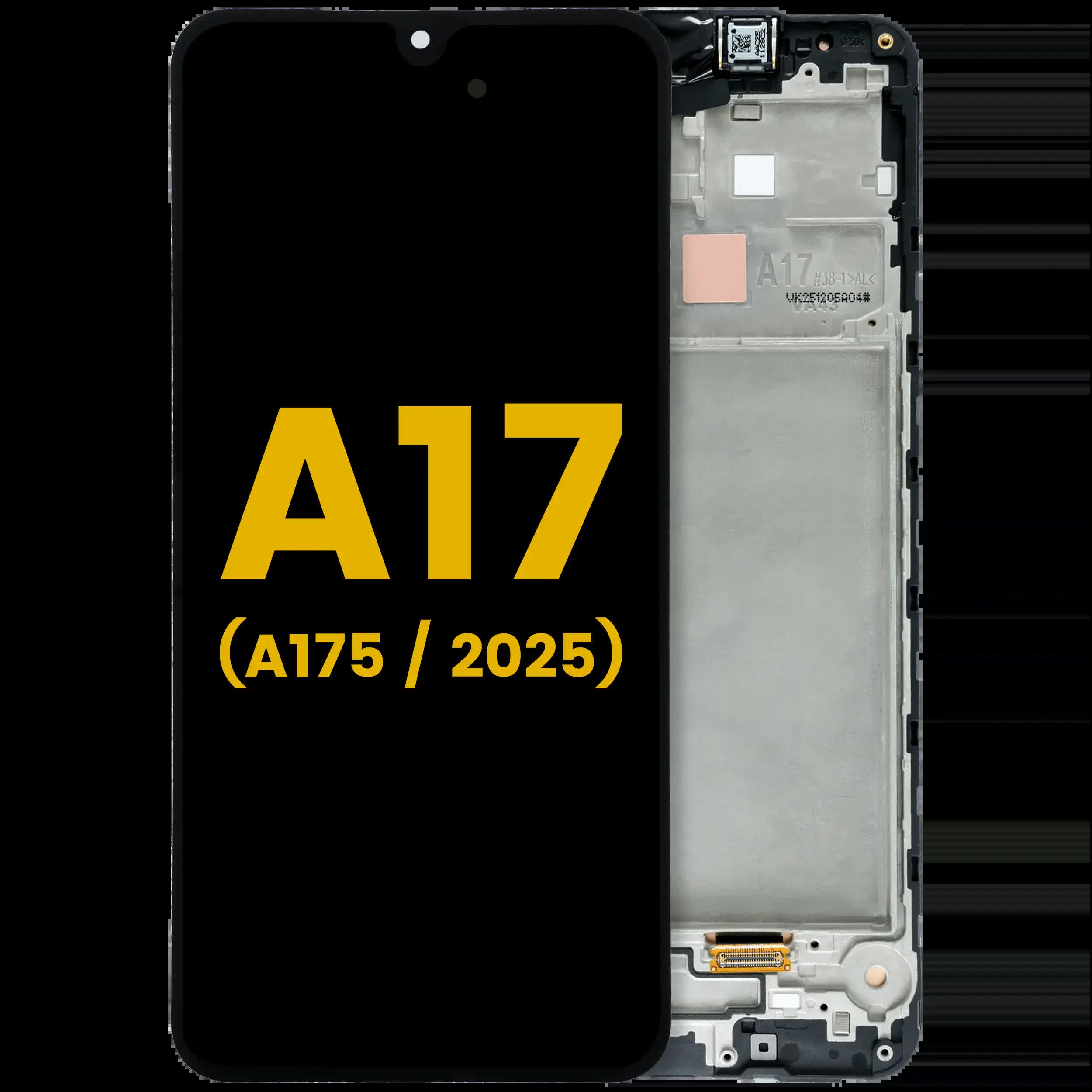 OLED Display mit Rahmen für Samsung Galaxy A17 4G (A175/ 2025) (professionell aufgearbeitet)