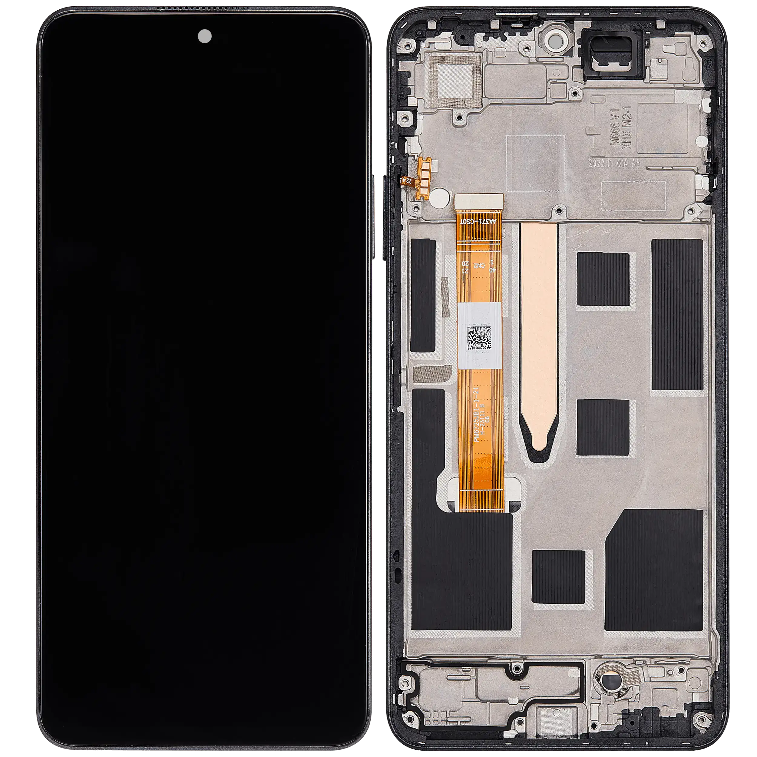LCD Display mit Rahmen für Realme 10 Pro (RMX3661) (professionell aufgearbeitet) (Dark Matter) – Bild 2