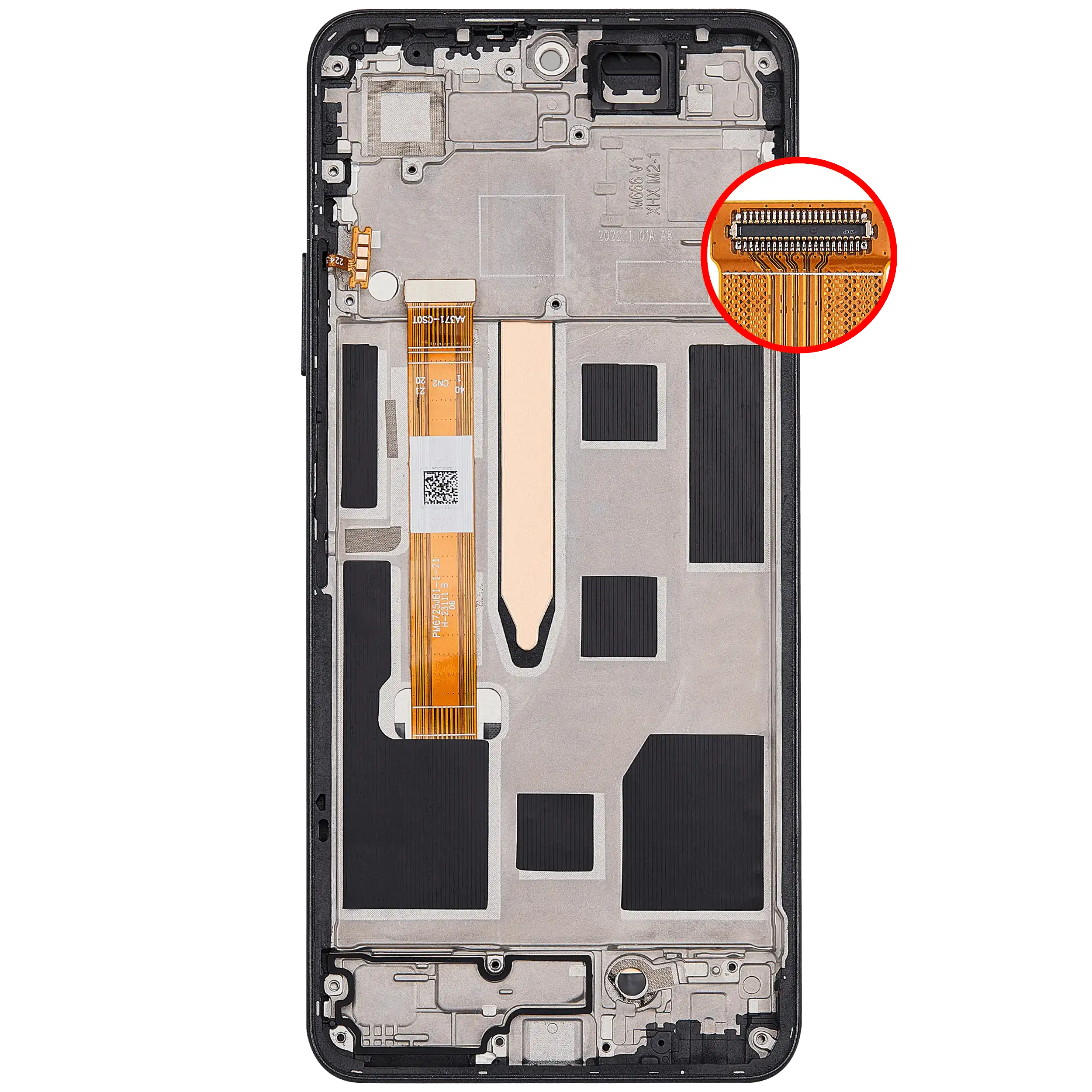 LCD Display mit Rahmen für Realme 10 Pro (RMX3661) (professionell aufgearbeitet) (Dark Matter) – Bild 4