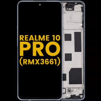 LCD Display mit Rahmen für Realme 10 Pro (RMX3661) (professionell aufgearbeitet) (Nebula Blue)