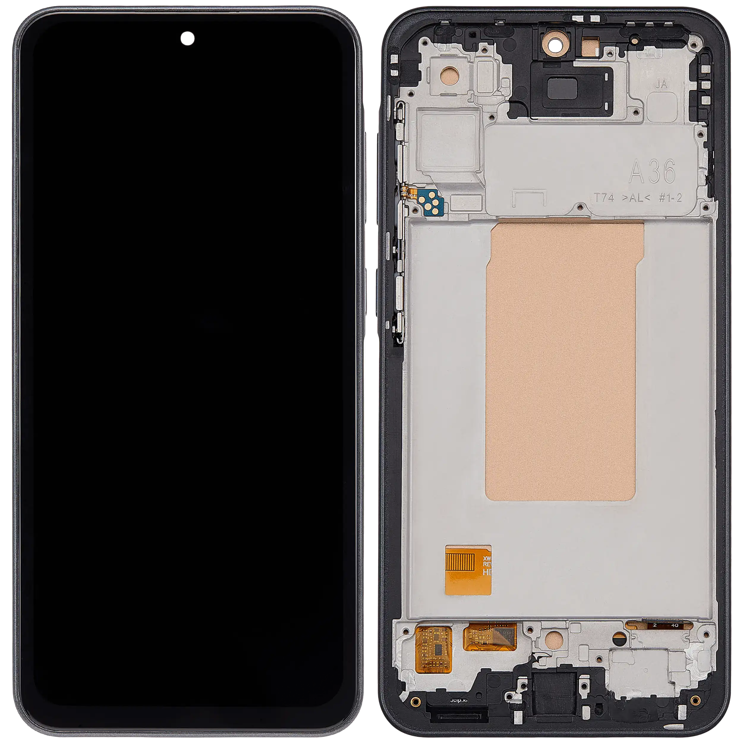 LCD Display mit Rahmen für Samsung Galaxy A36 5G (A366/ 2025)(6.58") (US-Version) (Aftermarket : incell) (Black (Schwarz)) – Bild 2