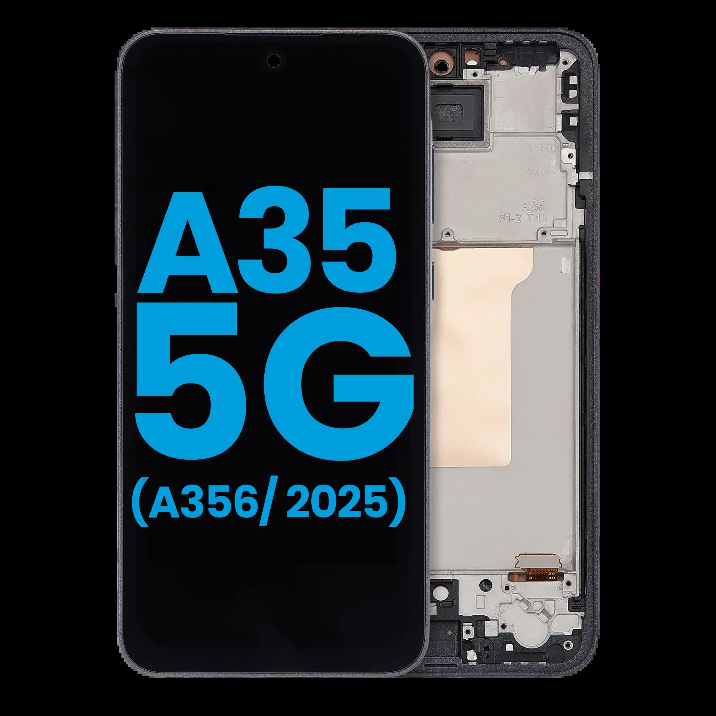LCD Display mit Rahmen für Samsung Galaxy A35 5G (A356/ 2025)(6.58") (US-Version) (Aftermarket : incell)(Navy)