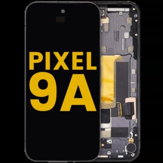 OLED Display mit Rahmen (mit Fingerprint Sensor) für Google Pixel 9A (professionell aufgearbeitet) (Obsidian)