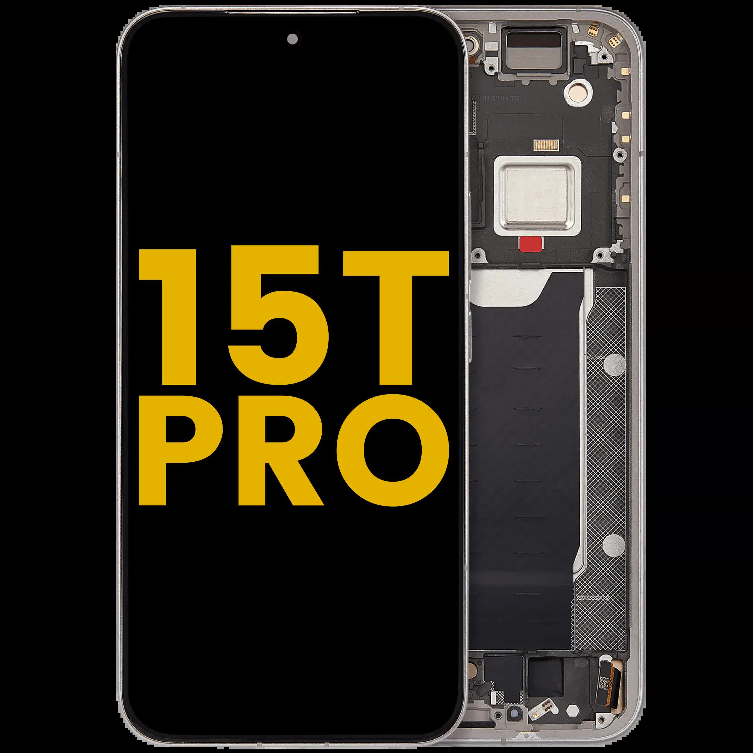OLED Display mit Rahmen für Xiaomi 15T Pro (professionell aufgearbeitet) (Gray (Grau))