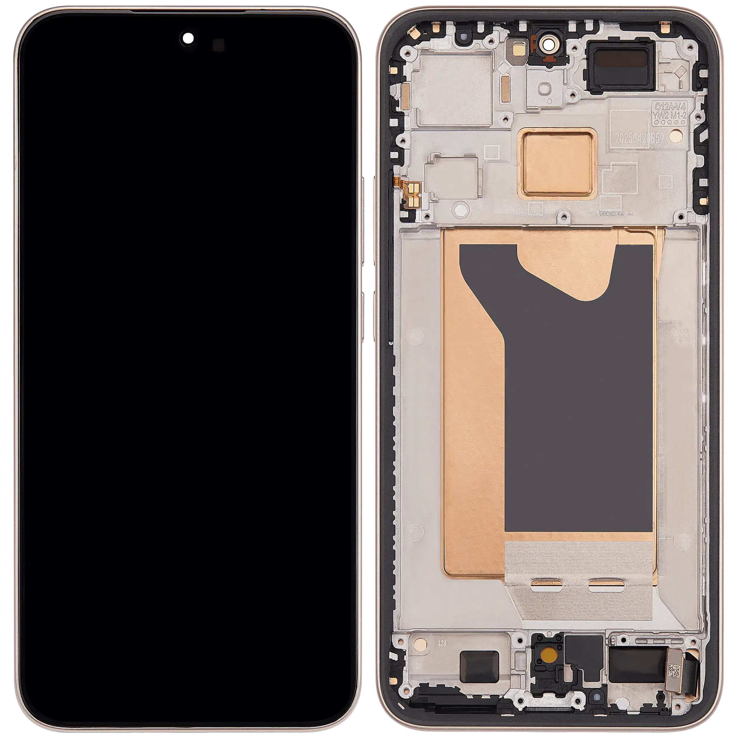 OLED Display mit Rahmen für Xiaomi 15T (professionell aufgearbeitet) (Rose Gold) – Bild 2