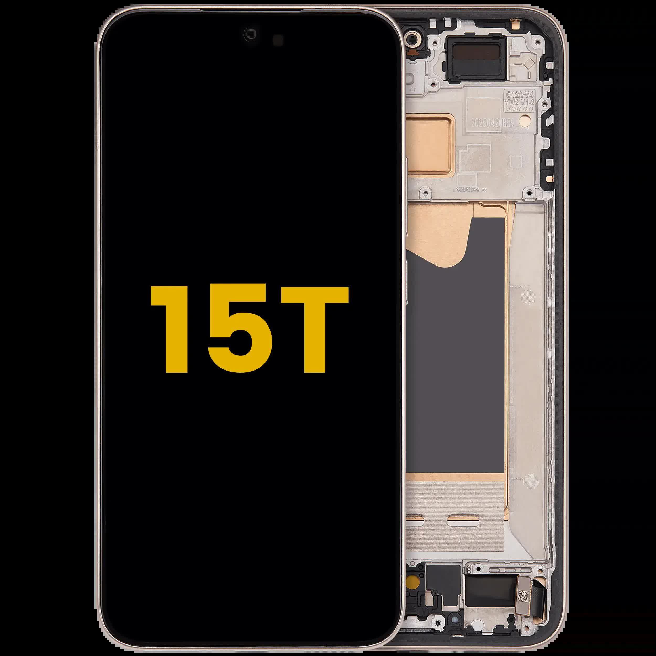 OLED Display mit Rahmen für Xiaomi 15T (professionell aufgearbeitet) (Rose Gold)