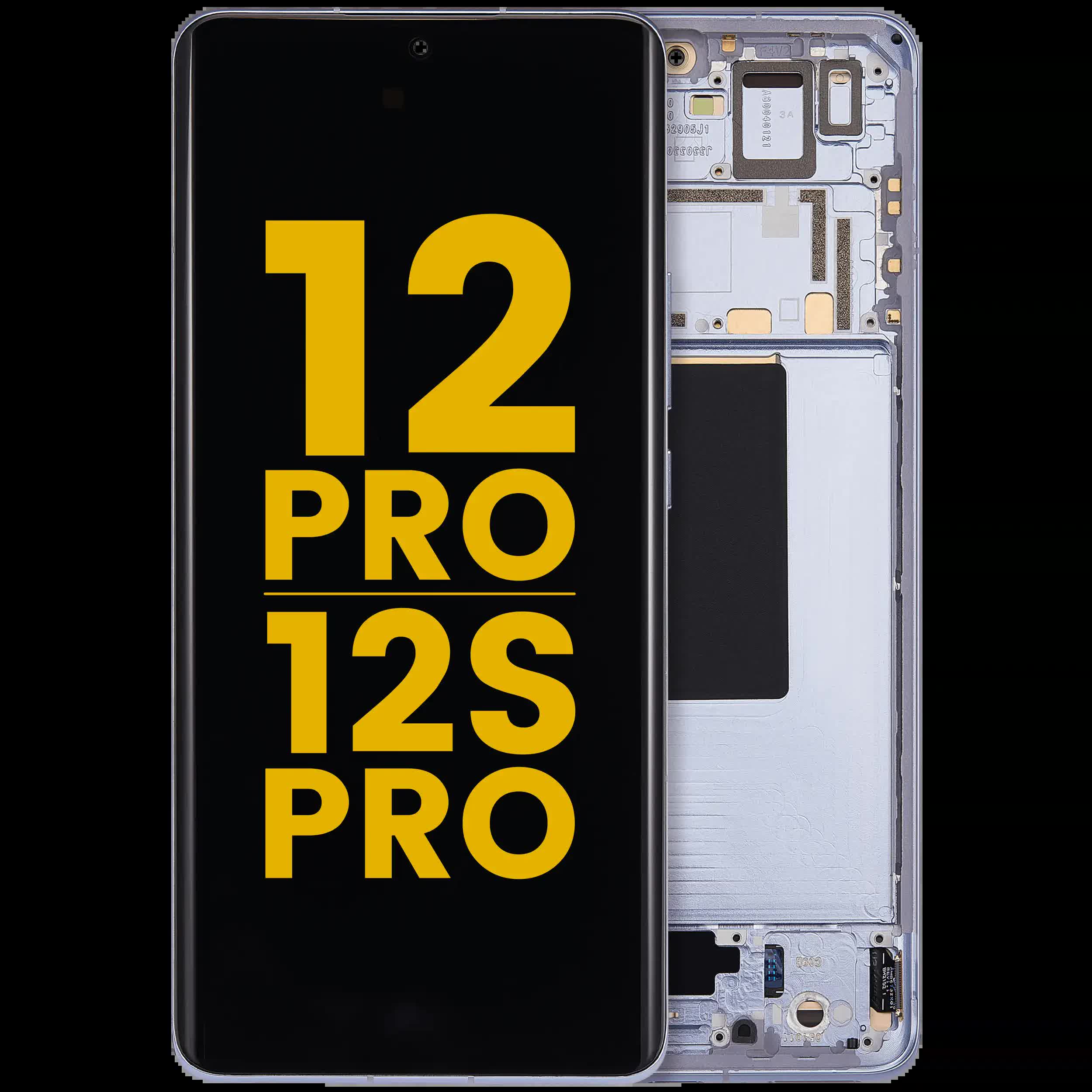 OLED Display mit Rahmen für Xiaomi 12 Pro / 12S Pro (professionell aufgearbeitet) (Blue (Blau))
