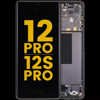 OLED Display mit Rahmen für Xiaomi 12 Pro / 12S Pro (professionell aufgearbeitet) (Gray (Grau))