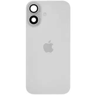 Rückglas mit MagSafe Magnet & NFC & Taschenlampen-Flexkabel für iPhone 17 (ausgebautes Originalteil: Grade B) (White (Weiß))