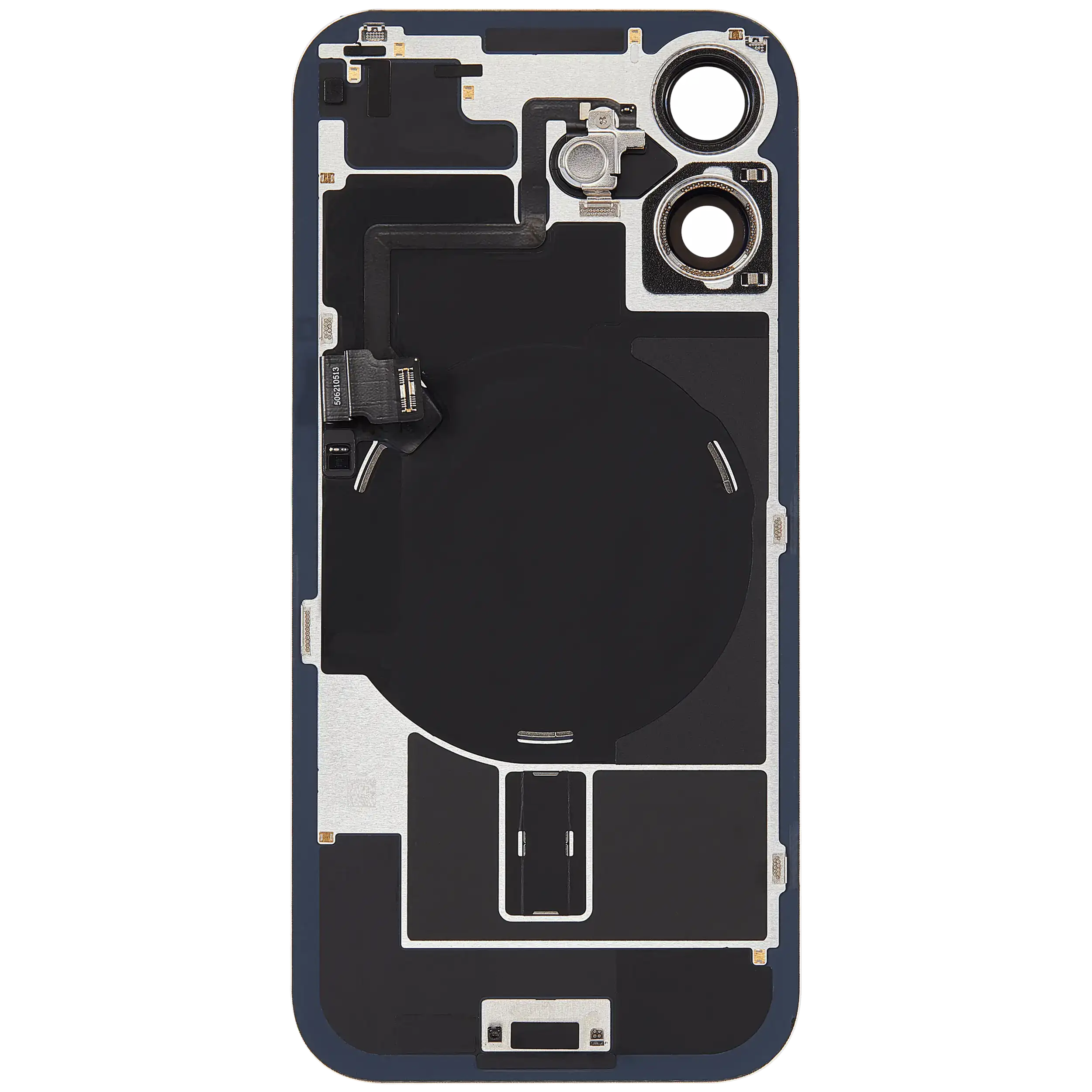 Rückglas mit MagSafe Magnet & NFC & Taschenlampen-Flexkabel für iPhone 17 (ausgebautes Originalteil: Grade B) (Lavender) – Bild 4