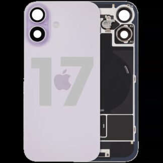Rückglas mit MagSafe Magnet & NFC & Taschenlampen-Flexkabel für iPhone 17 (ausgebautes Originalteil: Grade B) (Lavender)