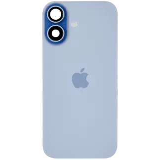 Rückglas mit MagSafe Magnet & NFC & Taschenlampen-Flexkabel für iPhone 17 (ausgebautes Originalteil: Grade B) (Mist Blue)
