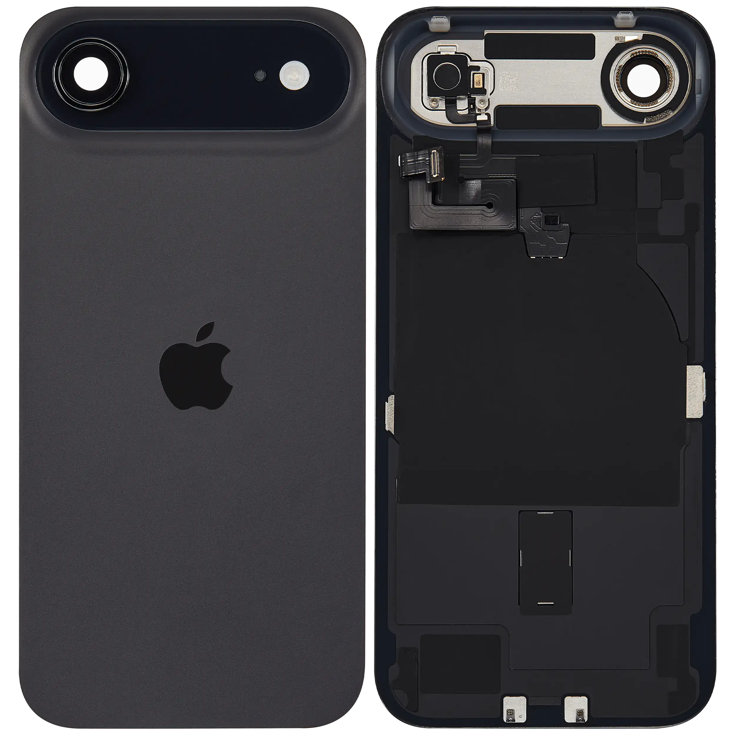 Rückglas mit MagSafe Magnet & NFC & Taschenlampen-Flexkabel für iPhone Air (ausgebautes Originalteil: Grade B) (Space Black) – Bild 2