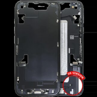 Mittelrahmen mit Ladebuchsen-Flex und Kleinteilen für iPhone 16e / 17e (US-Version) (ausgebautes Originalteil: Grade B) (Black (Schwarz))