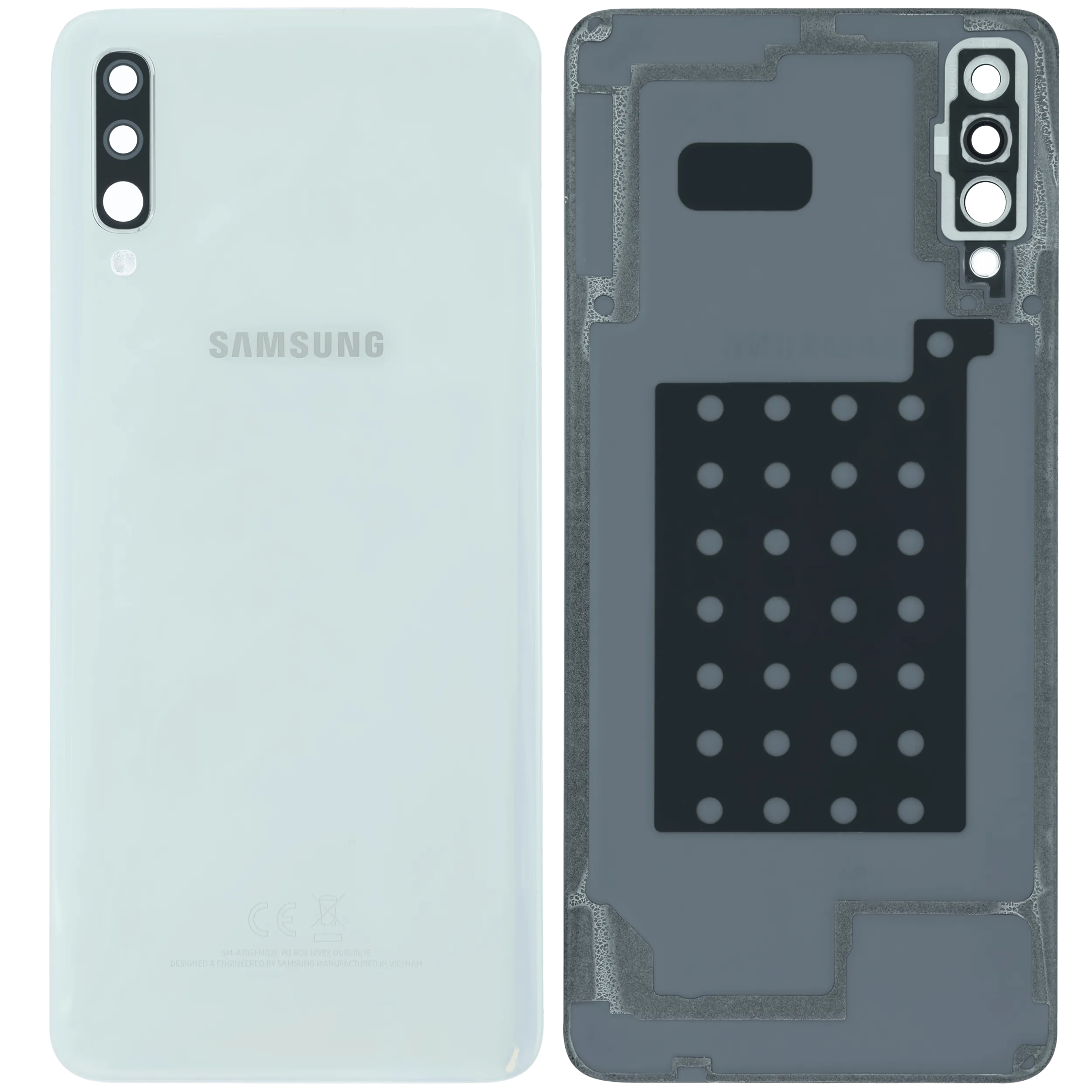 Rückdeckel mit Kameraglas für Samsung Galaxy A70 (A705) (Service Pack) (White (Weiß)) – Bild 2
