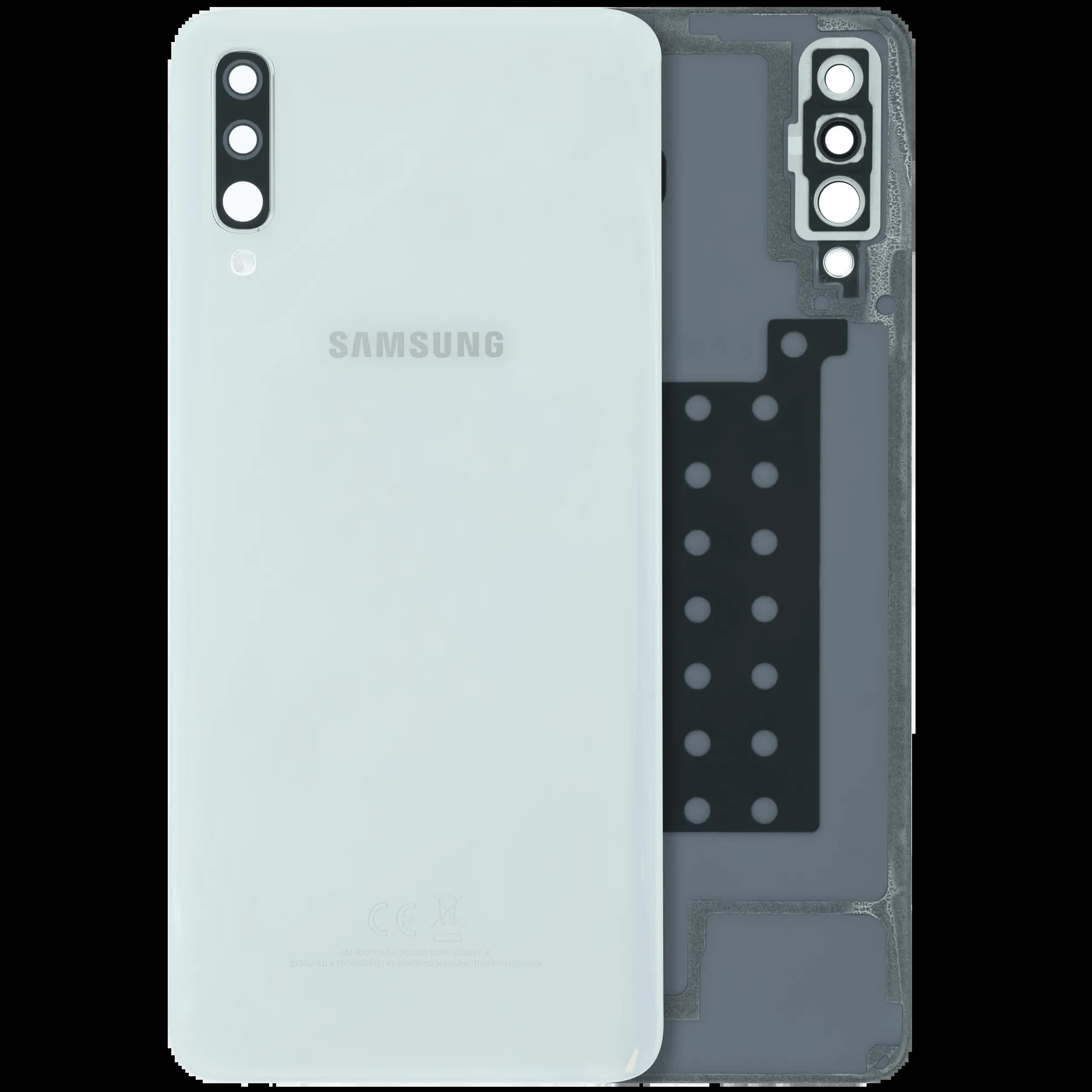 Rückdeckel mit Kameraglas für Samsung Galaxy A70 (A705) (Service Pack) (White (Weiß))
