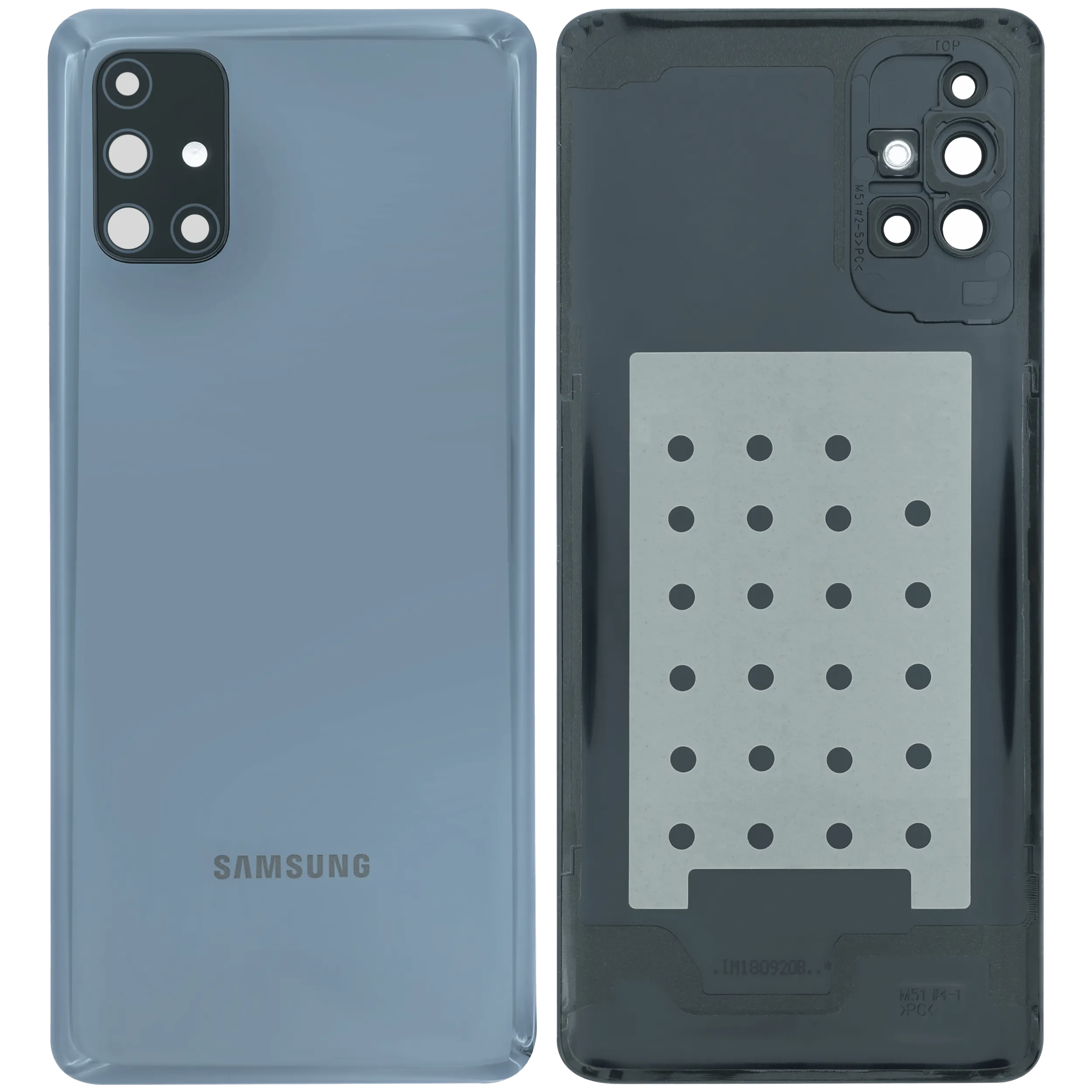 Rückdeckel mit Kameraglas für Samsung Galaxy M51 (M515 / 2020) (Service Pack) (Black (Schwarz)) – Bild 2