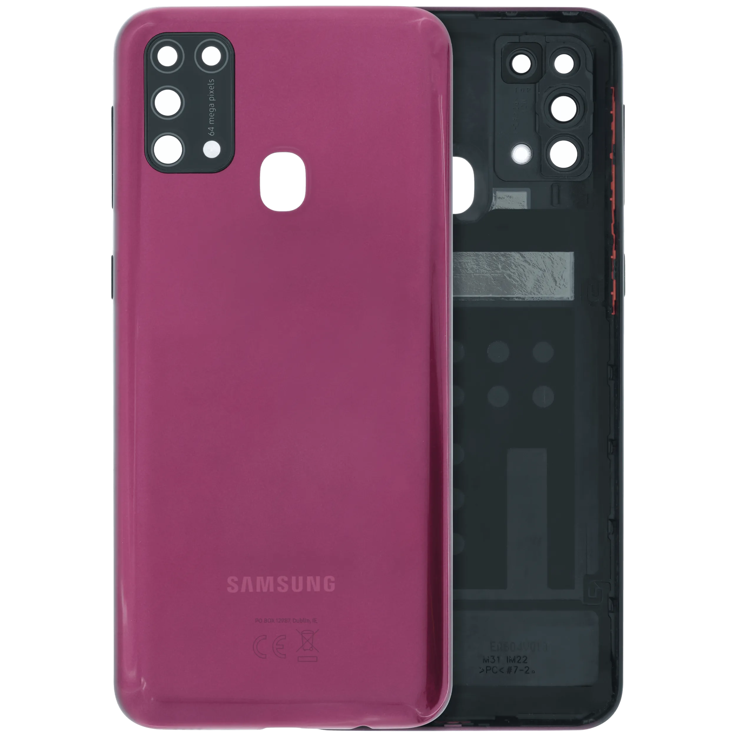 Rückdeckel mit Kameraglas für Samsung Galaxy M31 (M315 / 2020) (Service Pack) (Black (Schwarz)) – Bild 4