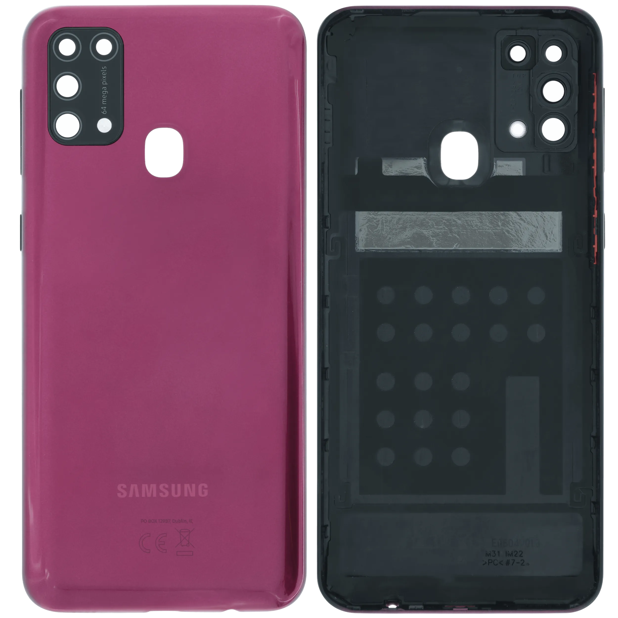 Rückdeckel mit Kameraglas für Samsung Galaxy M31 (M315 / 2020) (Service Pack) (Red (Rot)) – Bild 2