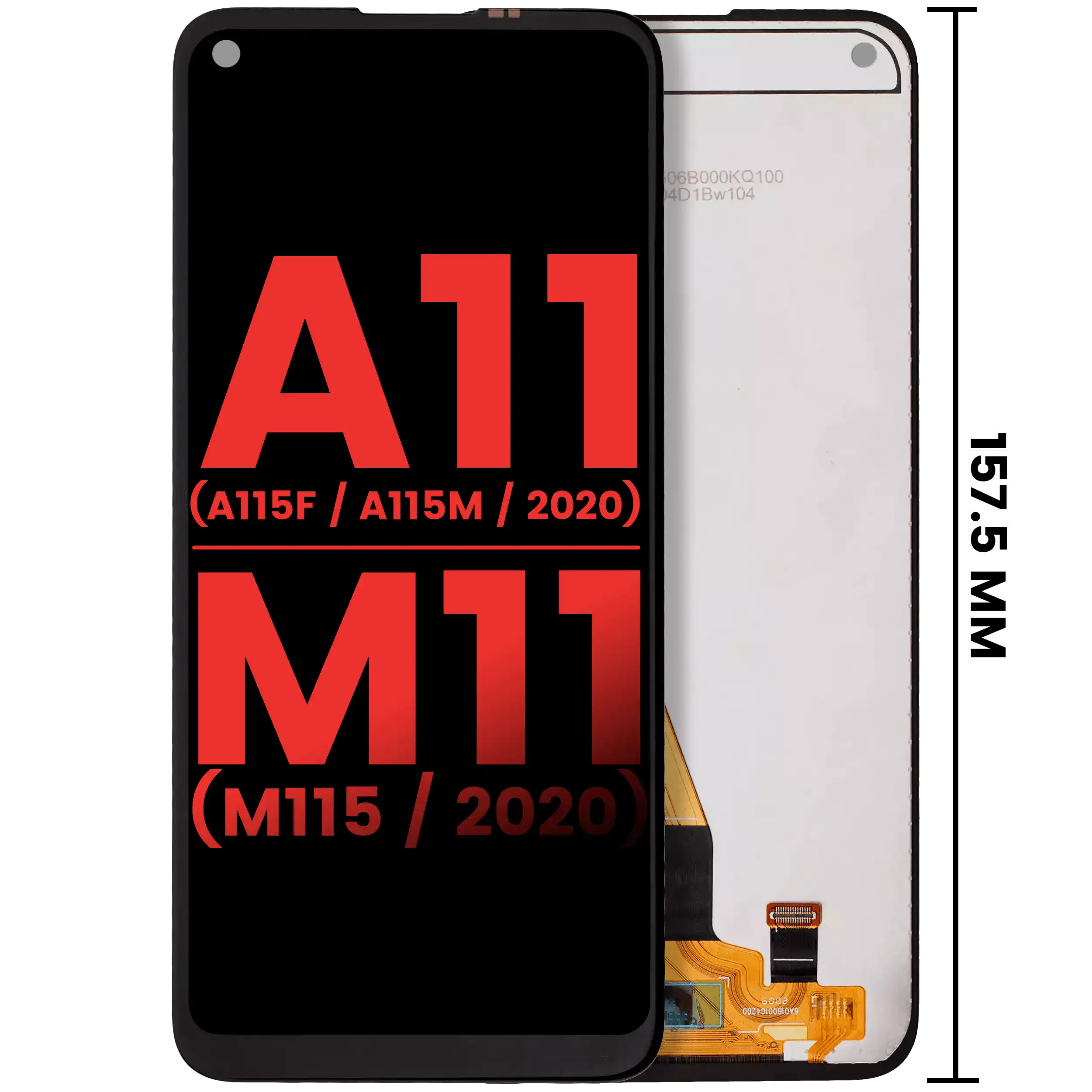 OLED Display mit Rahmen für Samsung Galaxy M55 5G (SM-M556) (Service Pack) (Black (Schwarz)) – Bild 4