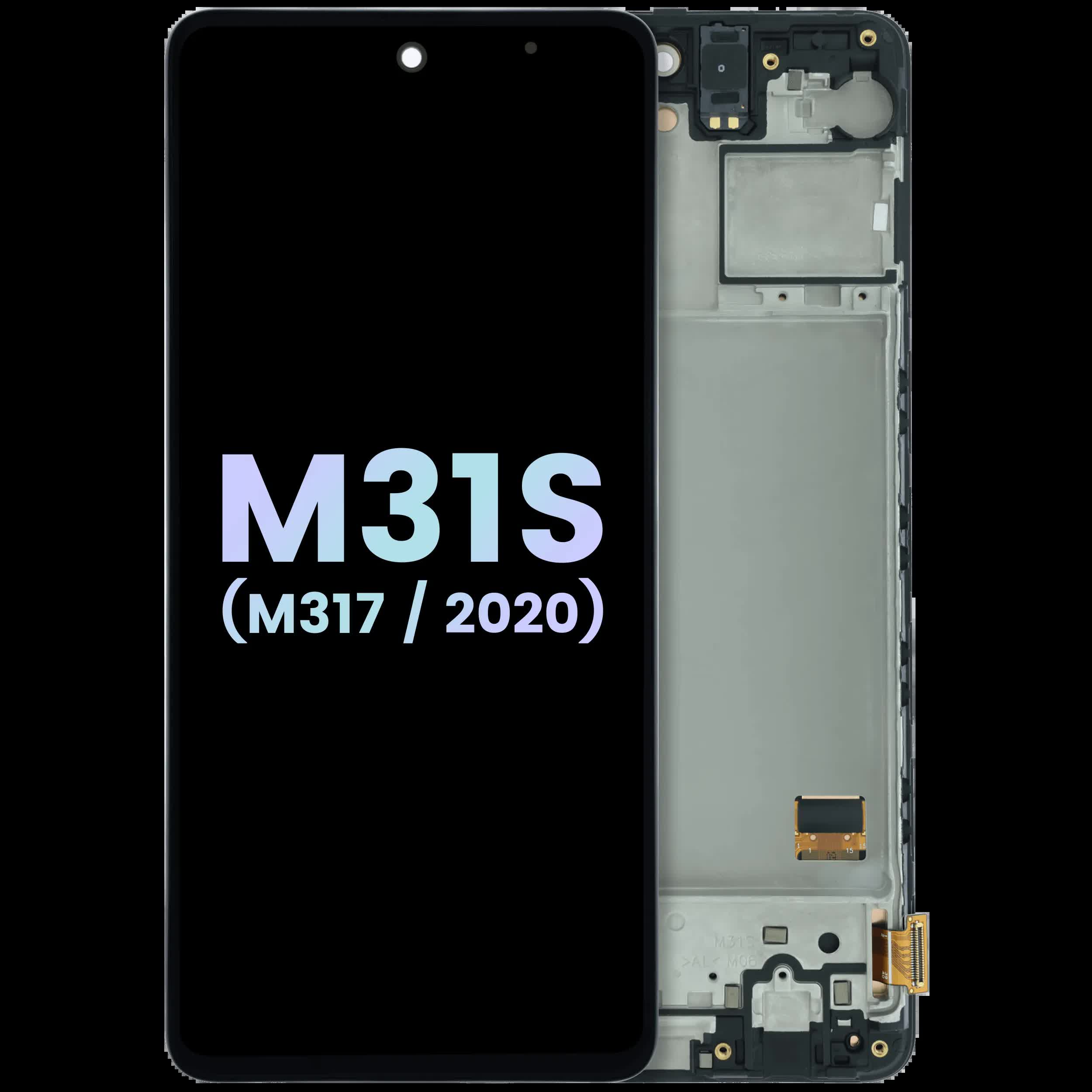 OLED Display mit Rahmen für Samsung Galaxy M31S (M317) (Service Pack)