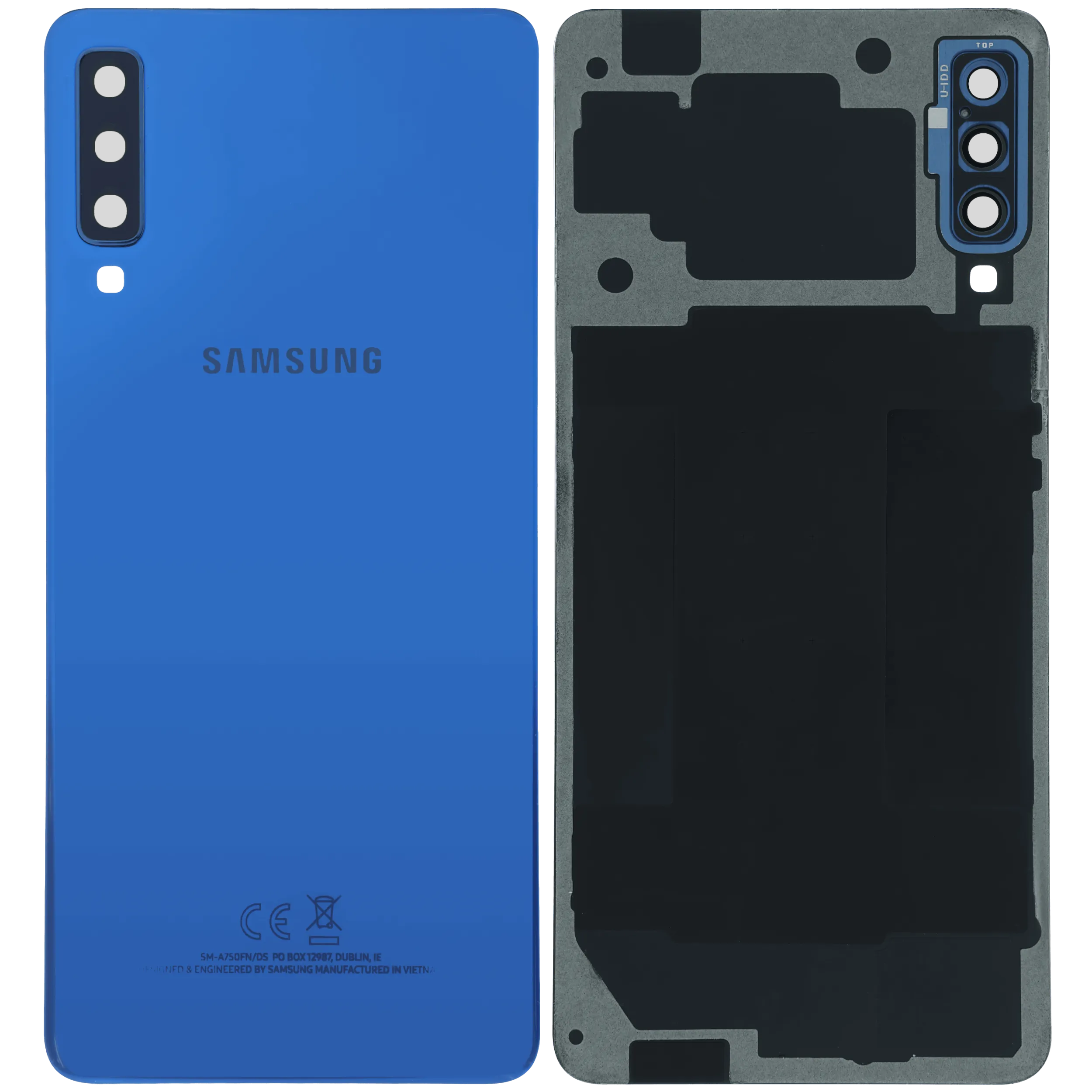 Rückdeckel mit Kameraglas für Samsung Galaxy A7 (A750 / 2018) (Service Pack) (Blue (Blau)) – Bild 2