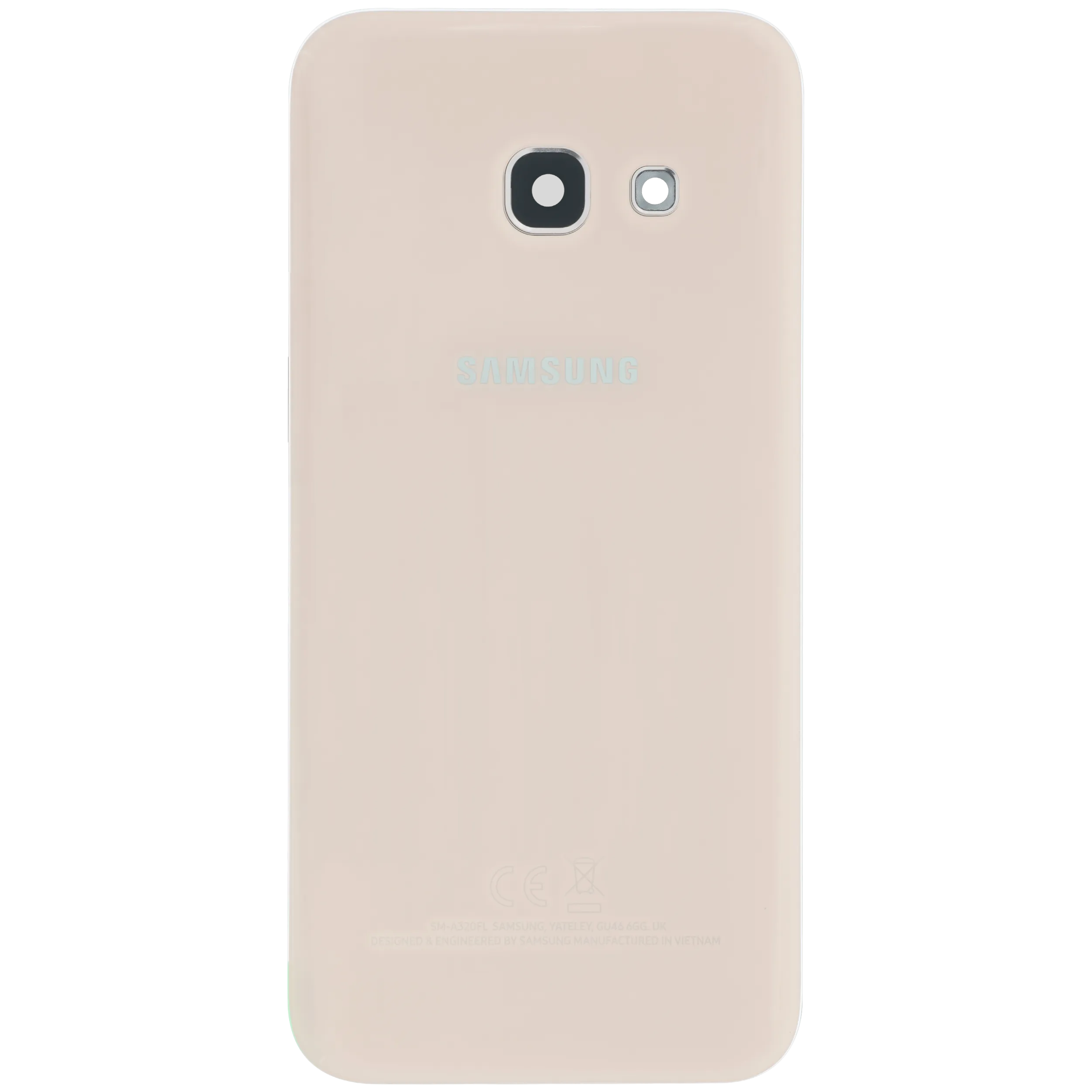 Rückdeckelglas mit Kameraglas für Samsung Galaxy A3 (A320 / 2017) (Service Pack) (Pink (Rosa)) – Bild 3