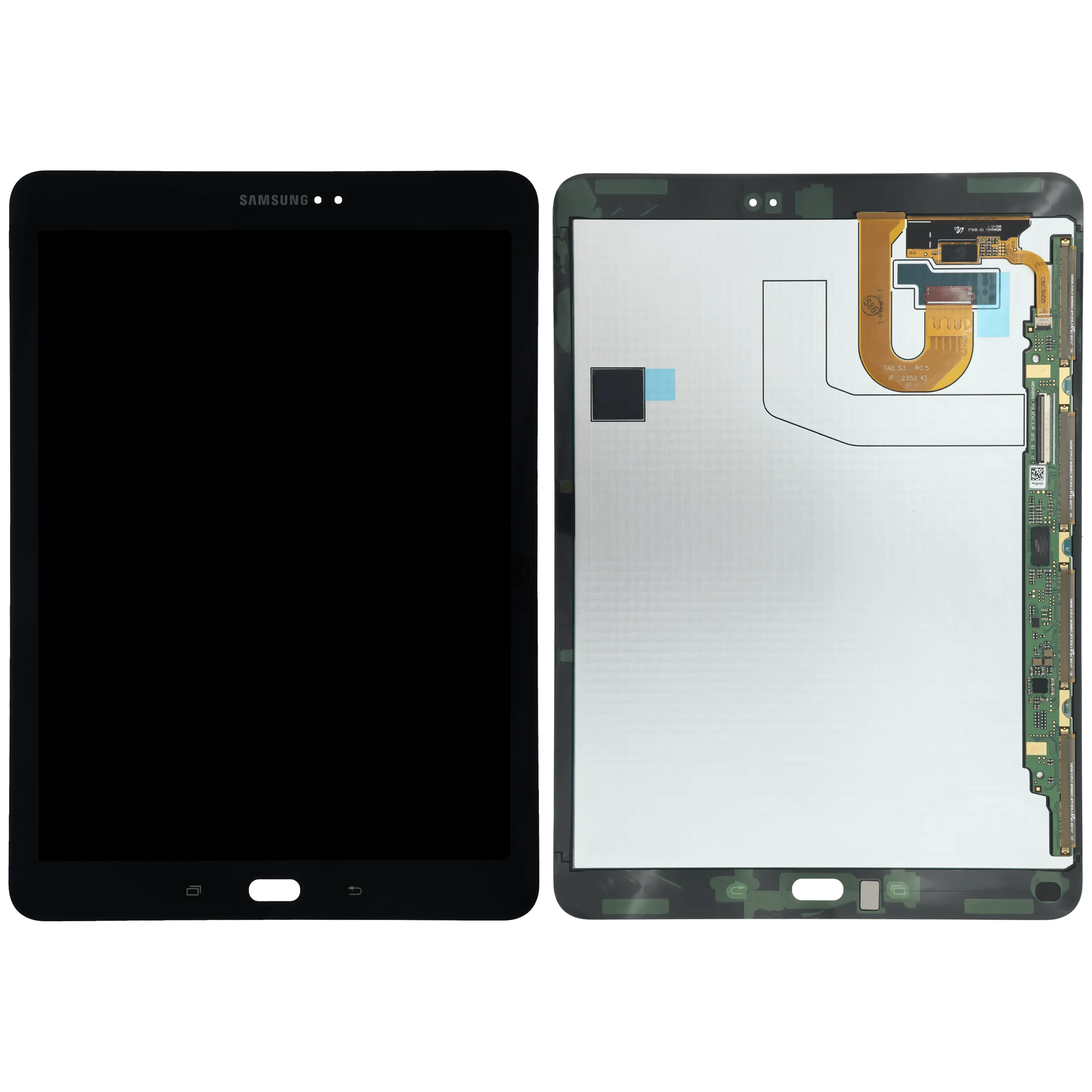LCD Display ohne Rahmen für Samsung Galaxy Tab S3 9.7" (T820) (Service Pack) (Black (Schwarz)) – Bild 2
