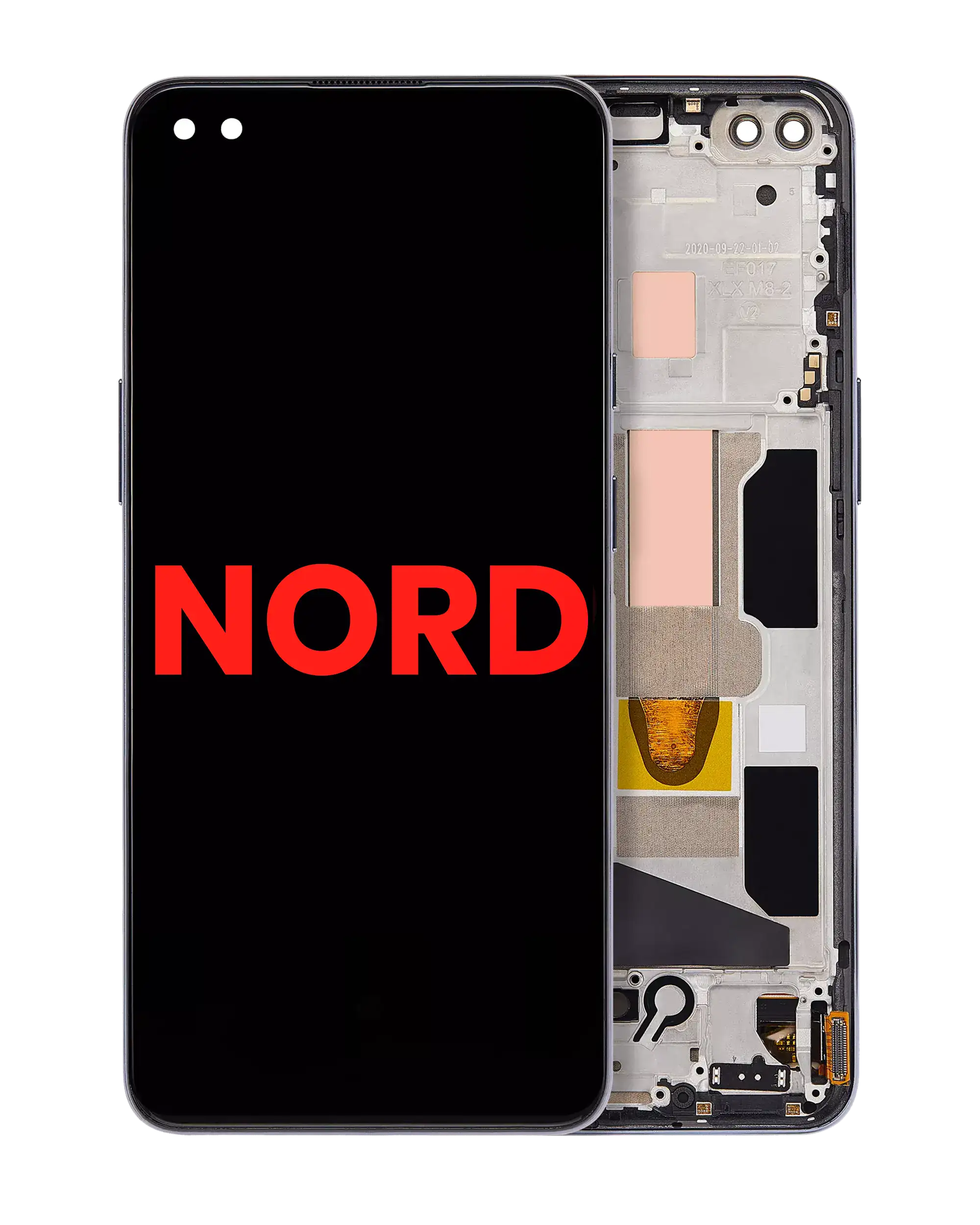 OLED Display ohne Rahmen für OnePlus Nord 2 5G / Nord 2T 5G (professionell aufgearbeitet) (Black (Schwarz)) – Bild 3