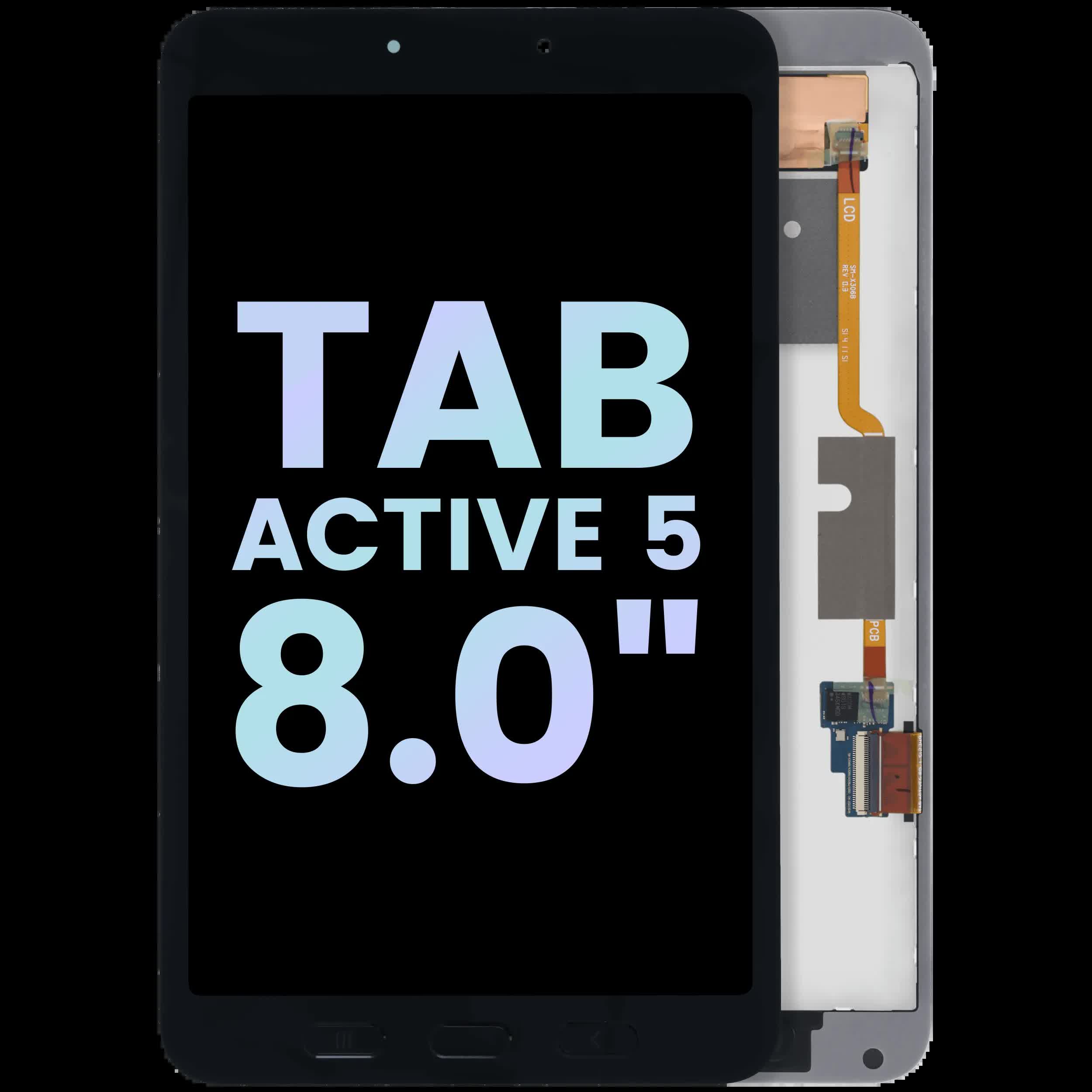LCD Display ohne Rahmen für Samsung Galaxy Tab Active 5 (Service Pack) (Black (Schwarz))
