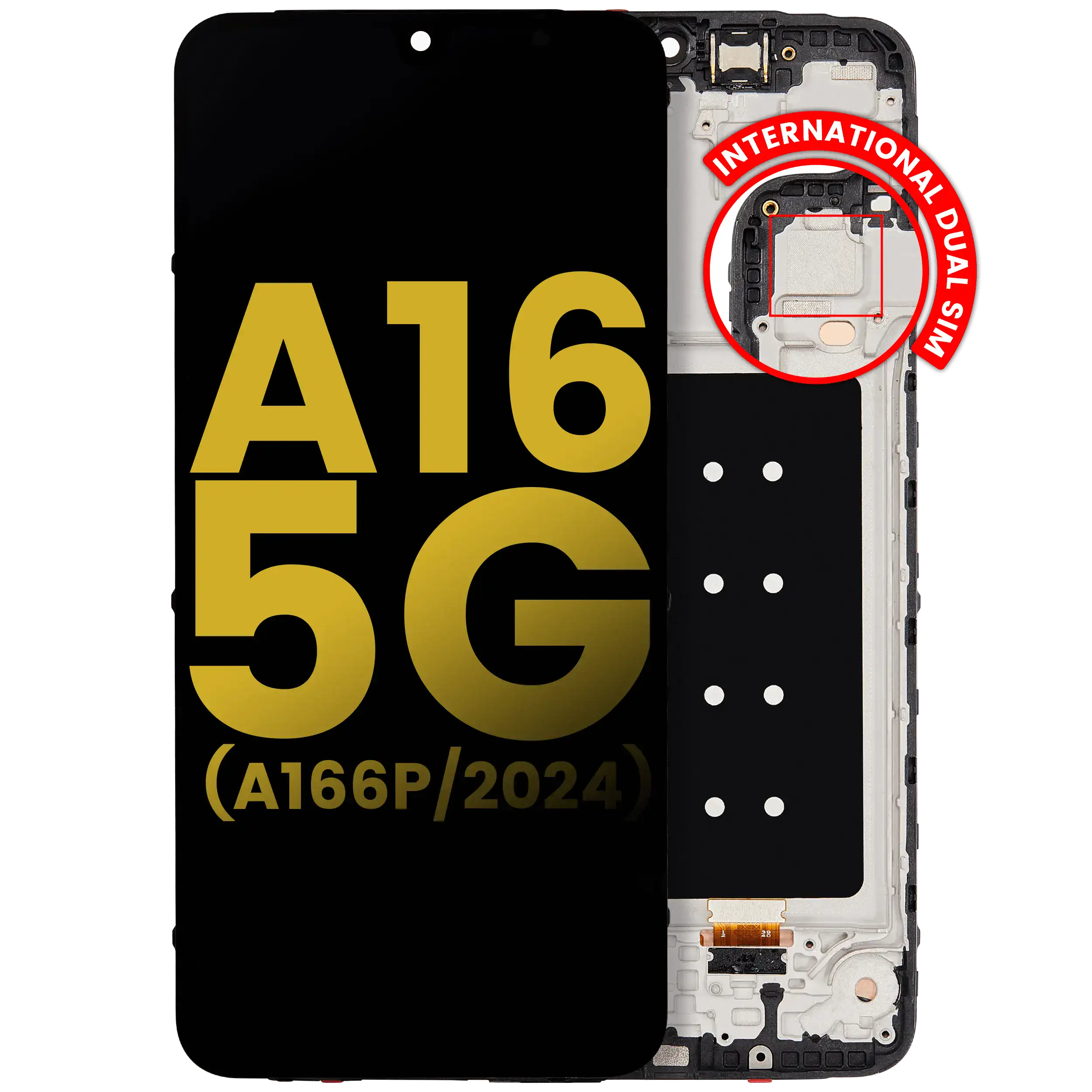 LCD Display mit Rahmen für Samsung Galaxy A16 5G (A166P / 2024)(6.59" ) (International Dual SIM) (Aftermarket: incell) – Bild 4