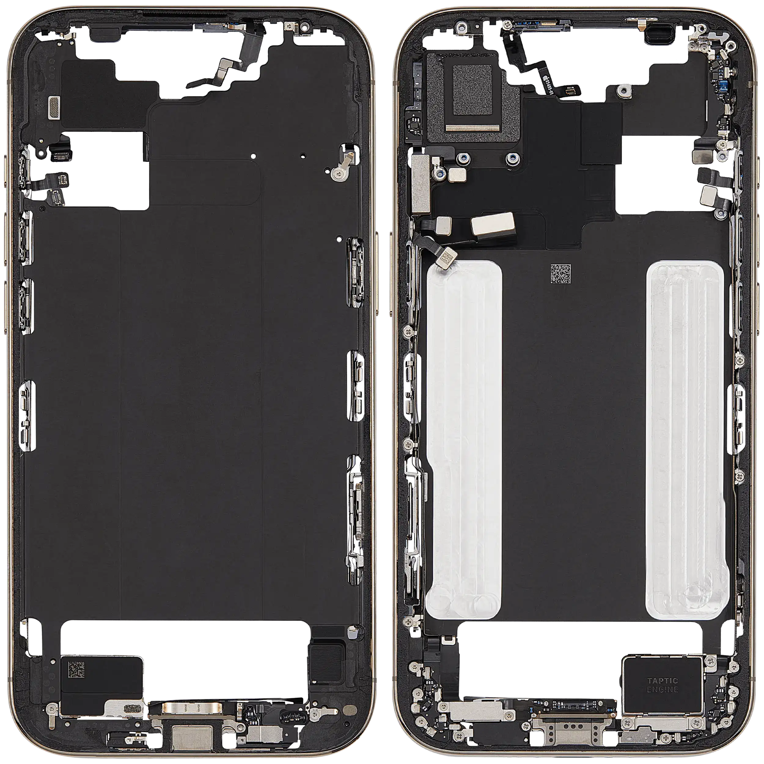 Mittelrahmen mit Ladebuchsen-Flex und Kleinteilen für iPhone Air (US / EU Version) (ausgebautes Originalteil: Grade A) (Light Gold) – Bild 2