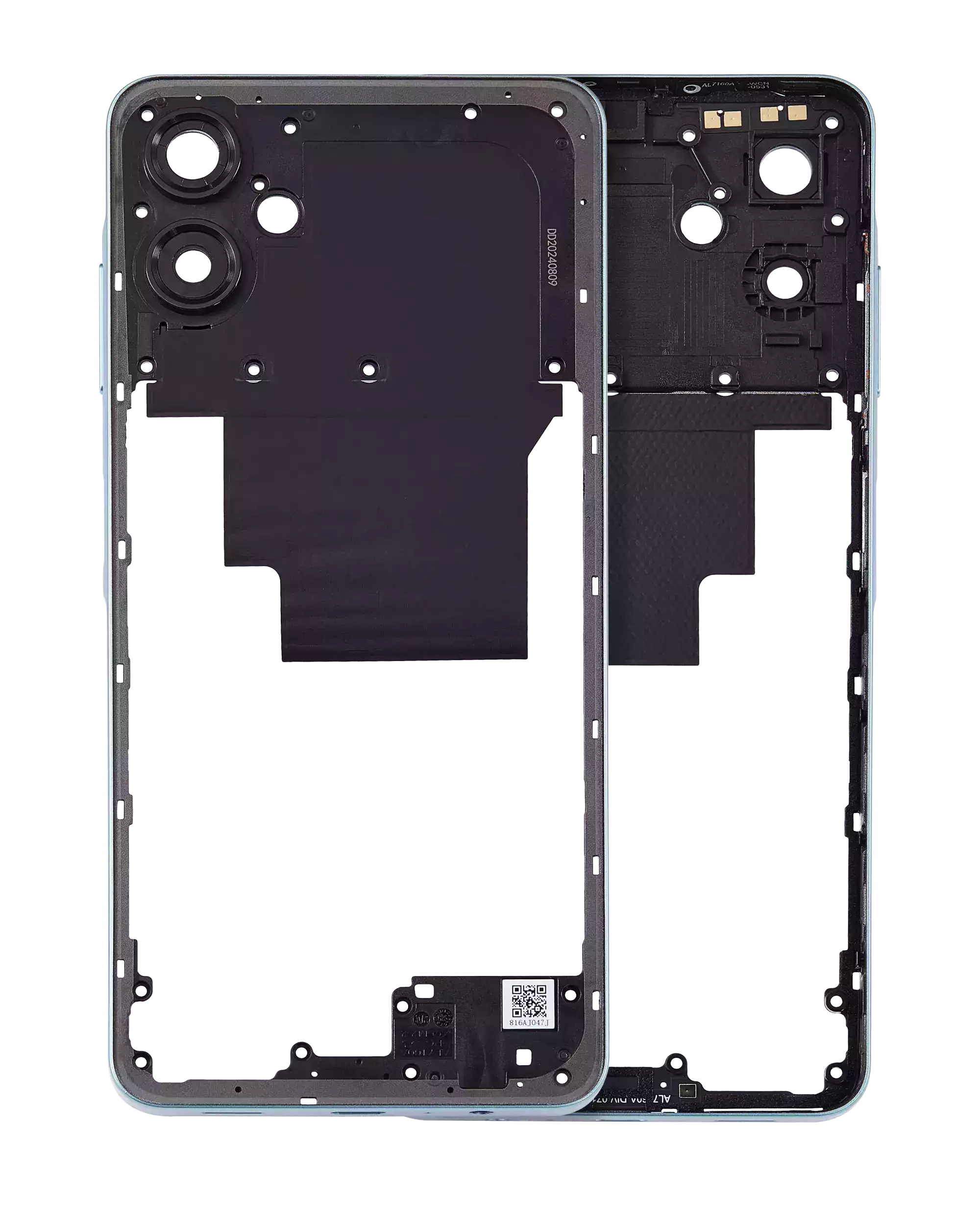 Mittelrahmen für Samsung Galaxy A7 (2018) (professionell aufgearbeitet) (Gold) – Bild 3