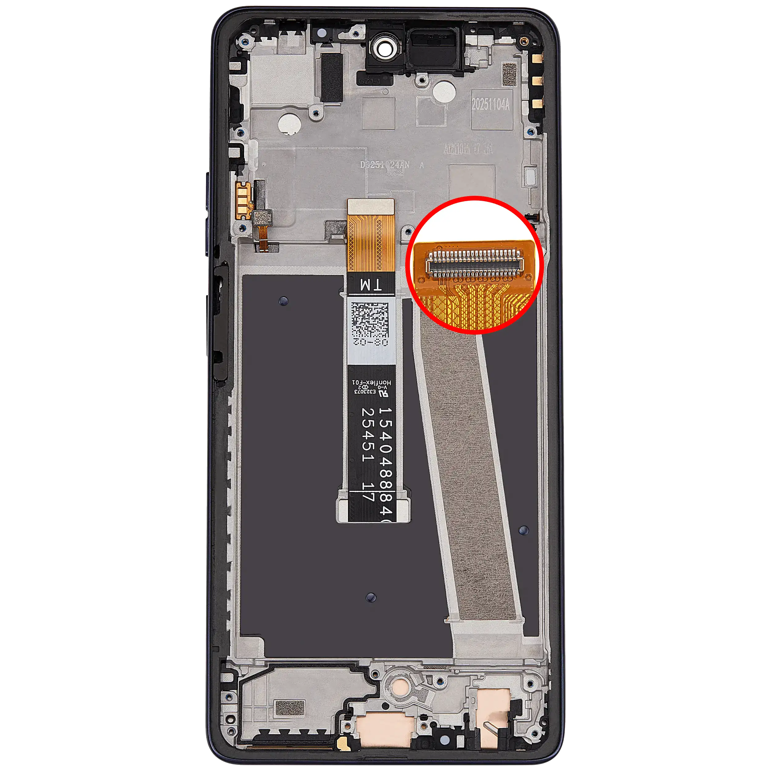 LCD Display mit Rahmen für Motorola Moto G Power 5G (XT2617 / 2026) (professionell aufgearbeitet) (Evening Blue) – Bild 4