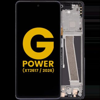 LCD Display mit Rahmen für Motorola Moto G Power 5G (XT2617 / 2026) (professionell aufgearbeitet) (Evening Blue)