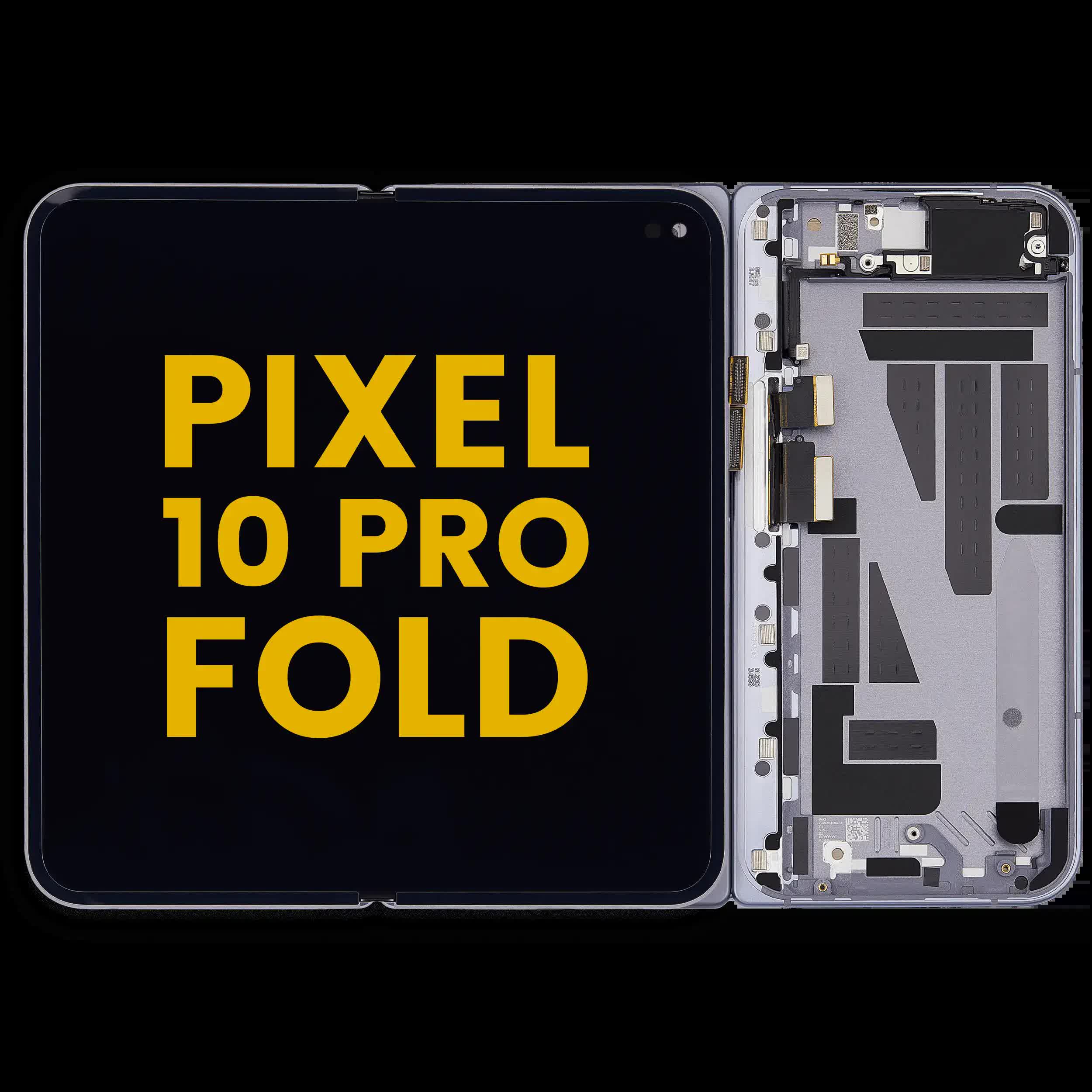Inner OLED Display mit Rahmen für Google Pixel 10 Pro Fold (US & International Versions) (professionell aufgearbeitet) (Moonstone)