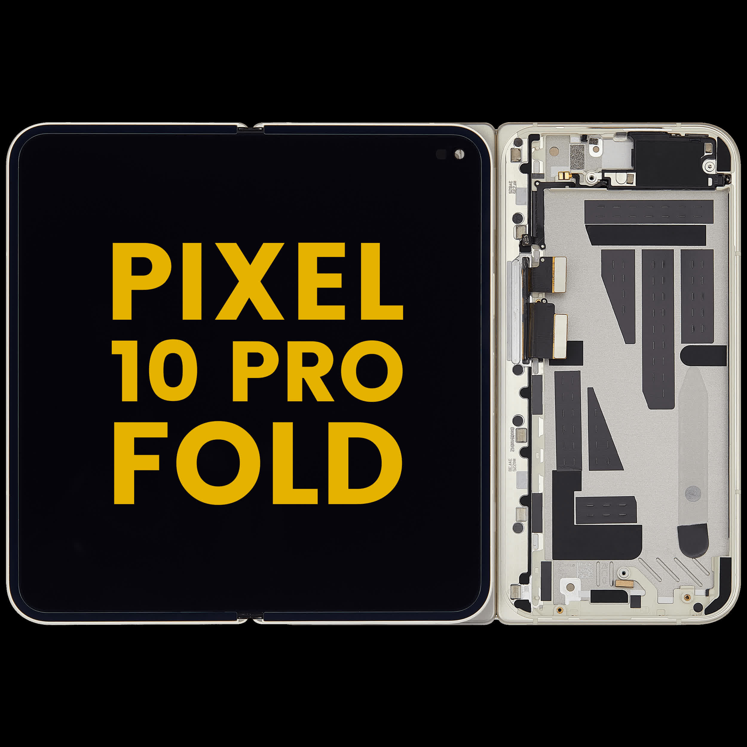 Inner OLED Display mit Rahmen für Google Pixel 10 Pro Fold (US & International Versions) (professionell aufgearbeitet) (Jade)