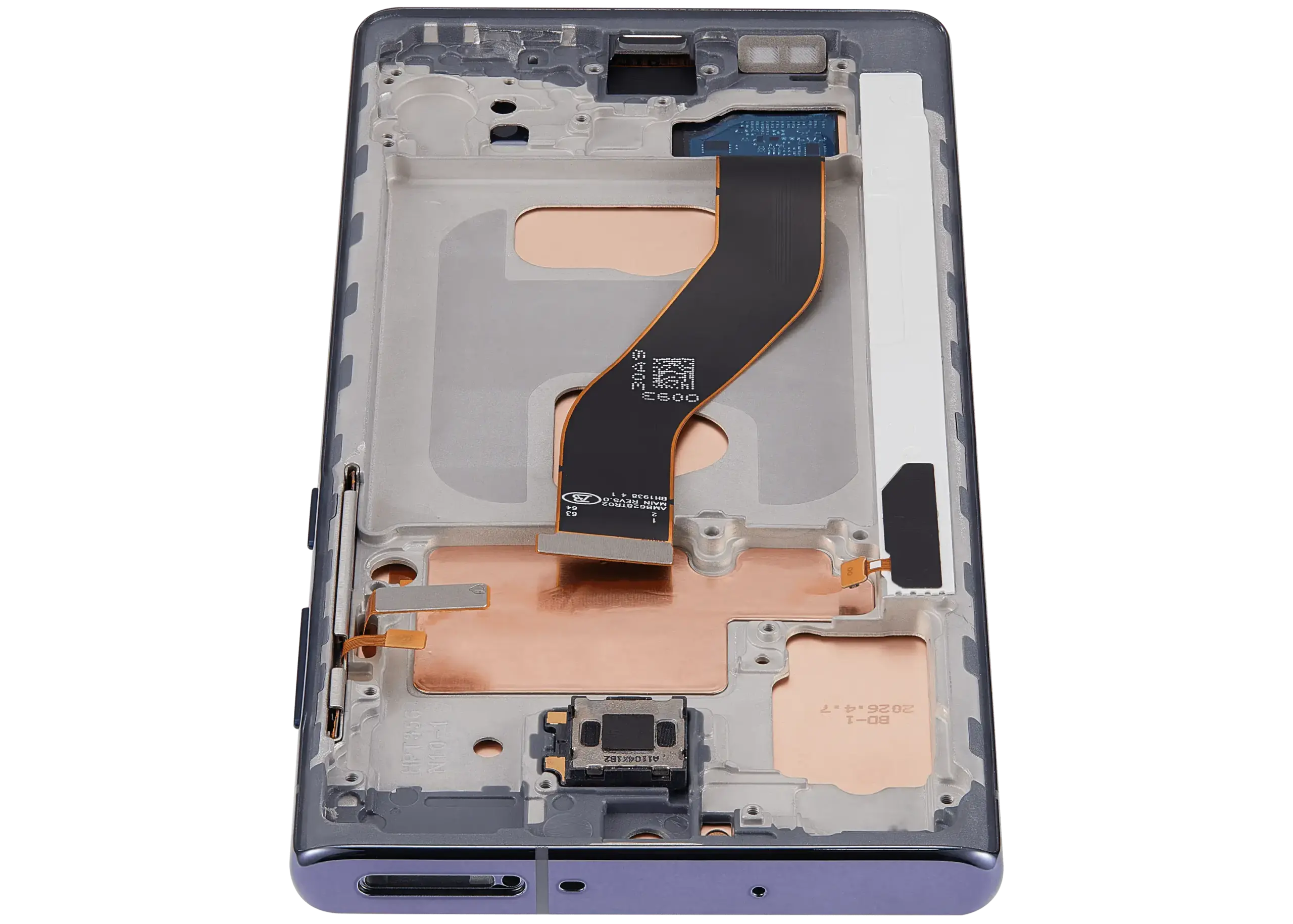 LCD Display mit Rahmen (ohne FingerPrint Sensor) für Samsung Galaxy Note 10 (US & International)(Aftermarket: Incell)(Test Rating: C)(Aura Black) – Bild 3