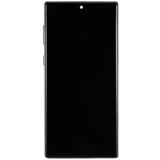 LCD Display mit Rahmen (ohne FingerPrint Sensor) für Samsung Galaxy Note 10 (US & International)(Aftermarket: Incell)(Test Rating: C)(Aura Glow /