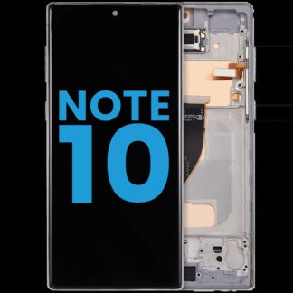 LCD Display mit Rahmen (ohne FingerPrint Sensor) für Samsung Galaxy Note 10 (US & International)(Aftermarket: Incell)(Test Rating: C)(Aura Glow /