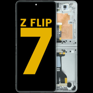 Inner OLED Display mit Rahmen für Samsung Galaxy Z Flip 7 5G (US & International) (professionell aufgearbeitet) (White (Weiß))