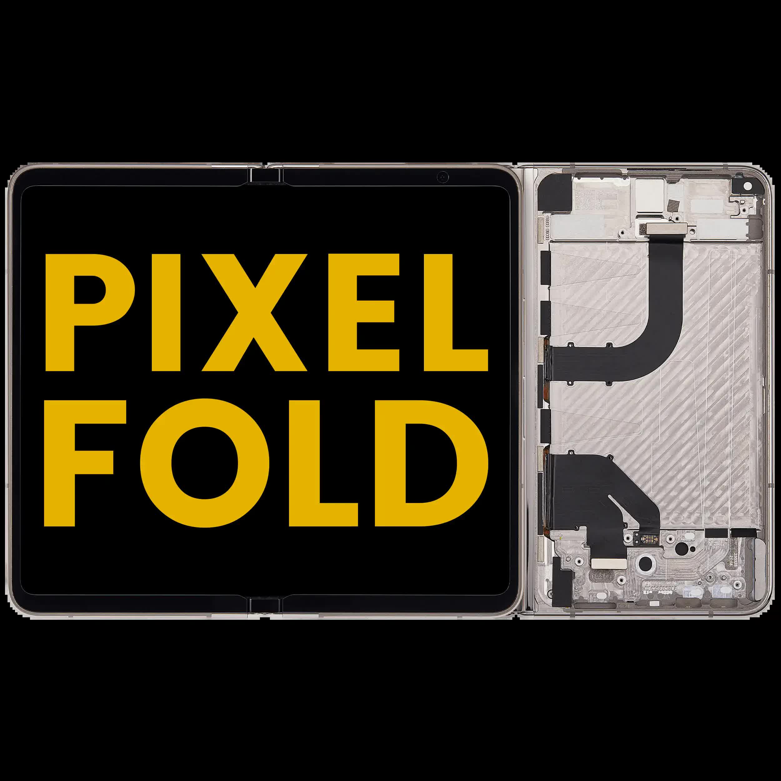 Built-In OLED Display (Main Display) Baugruppe (mit Mittelrahmen) für Google Pixel Fold (US und International Versions) (professionell aufgearbeitet) (Porcelain)