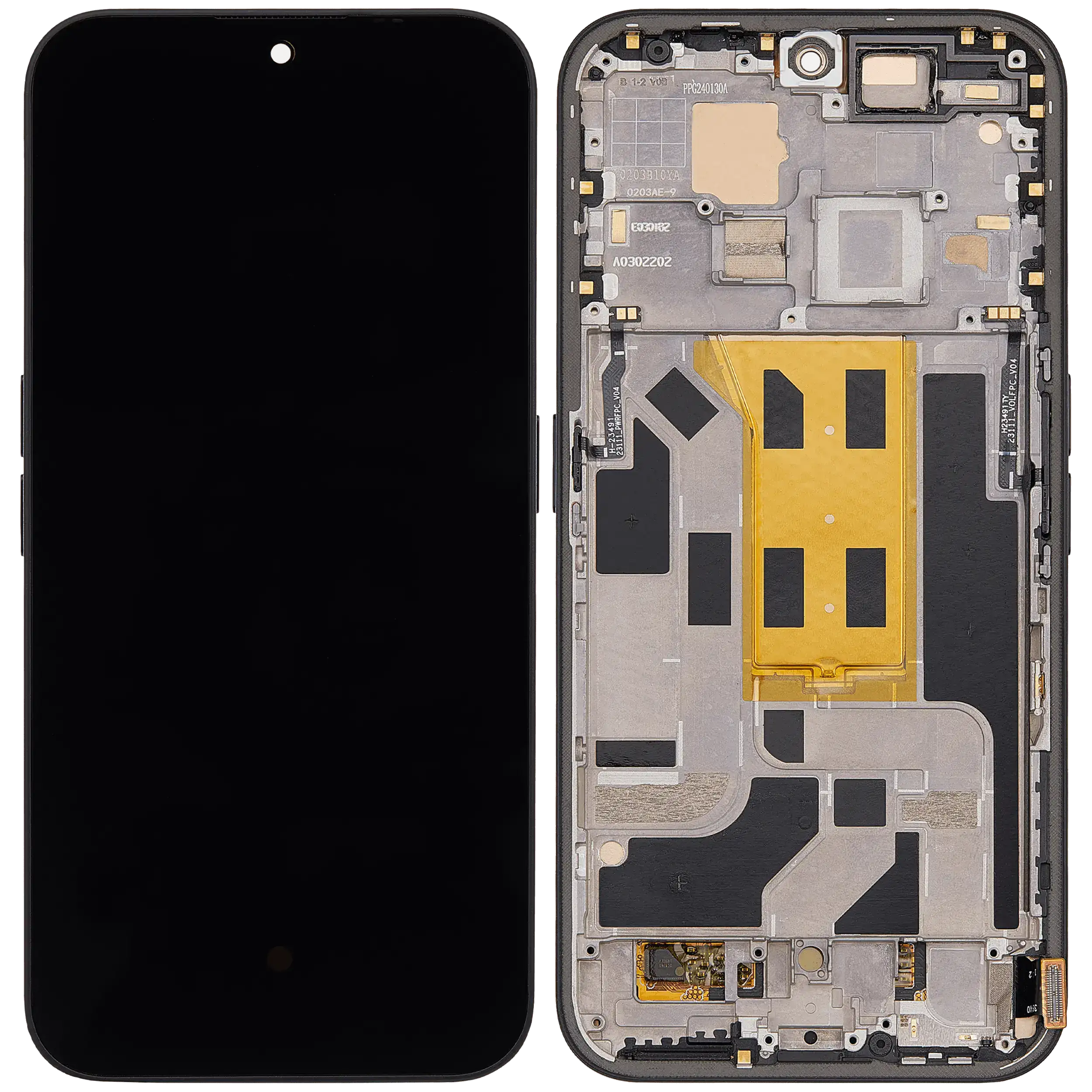 OLED Display mit Rahmen für Nothing Phone (2a) (professionell aufgearbeitet) (Black (Schwarz)) – Bild 2