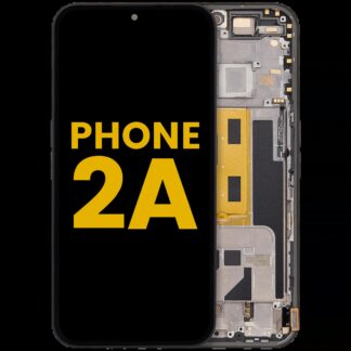 OLED Display mit Rahmen für Nothing Phone (2a) (professionell aufgearbeitet) (Black (Schwarz))