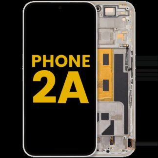 OLED Display mit Rahmen für Nothing Phone (2a) (professionell aufgearbeitet) (White (Weiß))